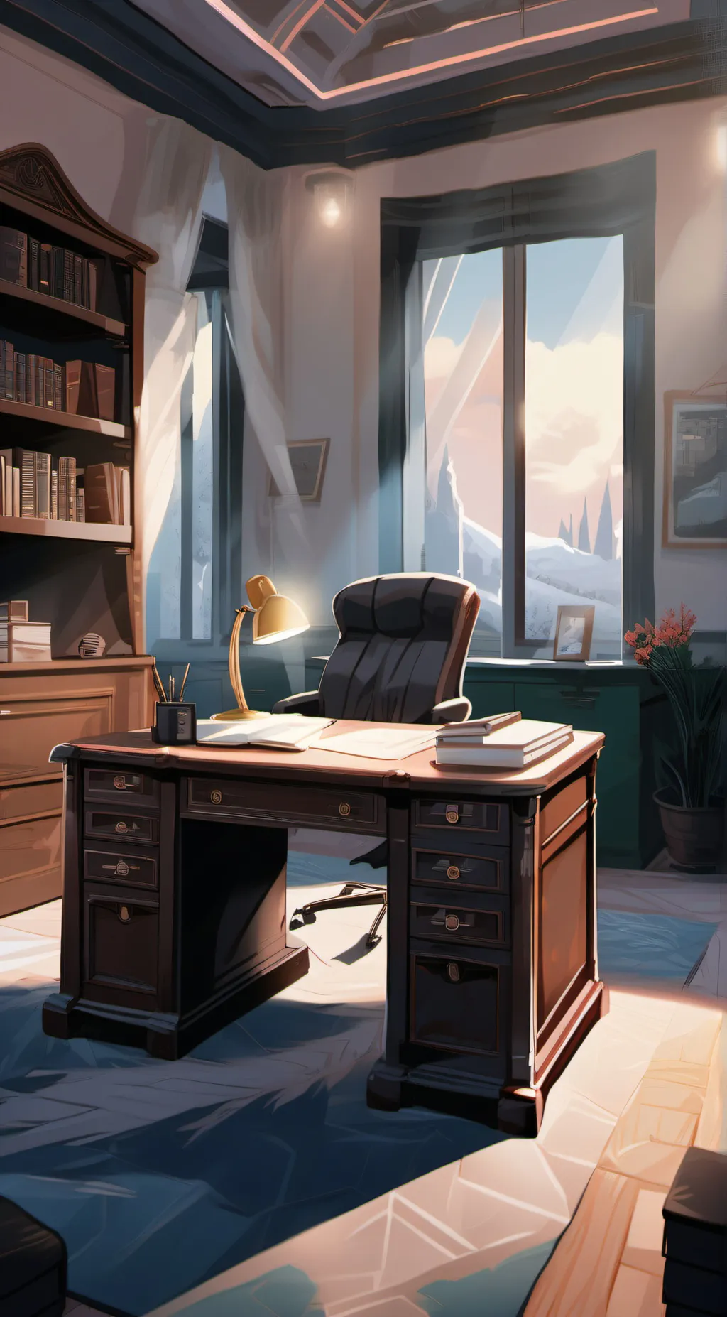 ai character: garde de sécurit background