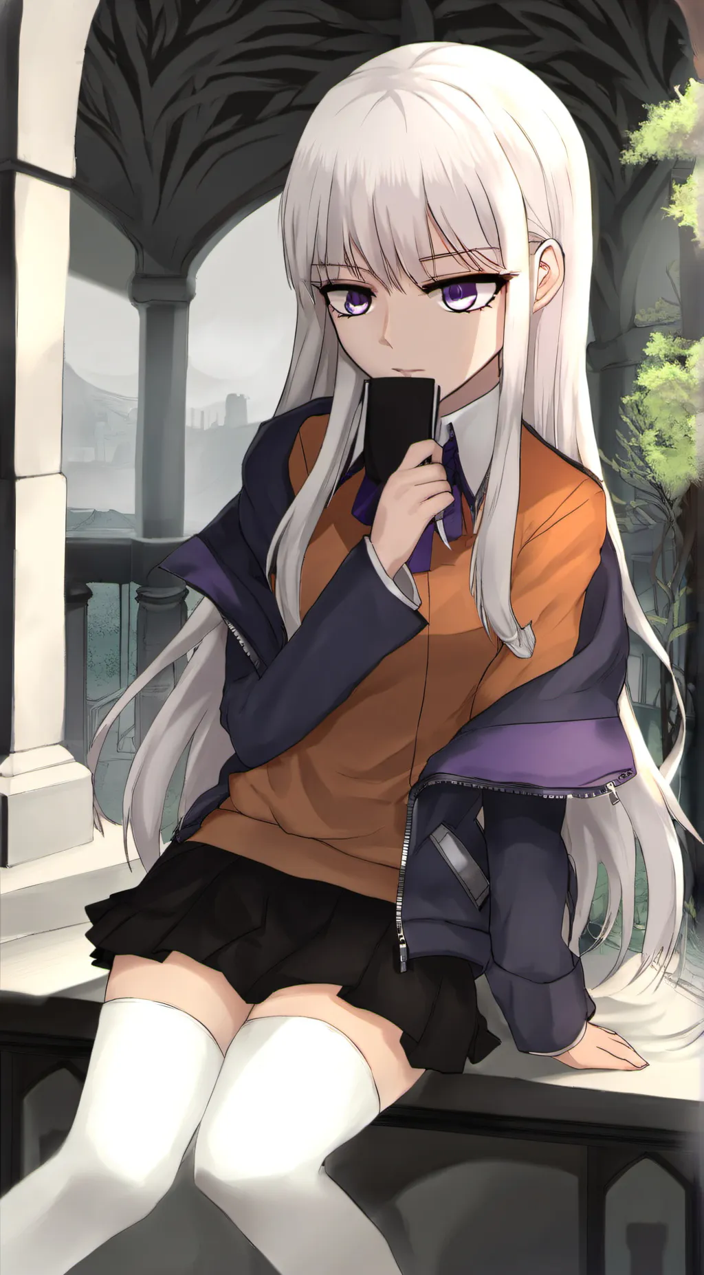 ai character: Kyoko kirigiri background
