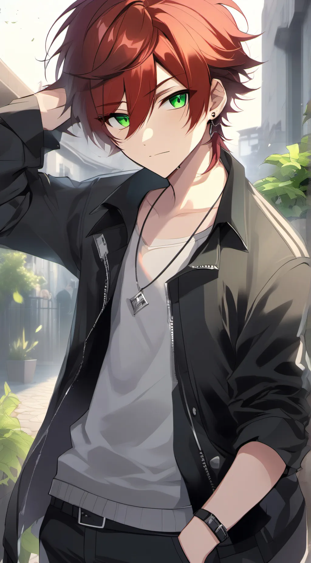 ai character: Red🔥  background