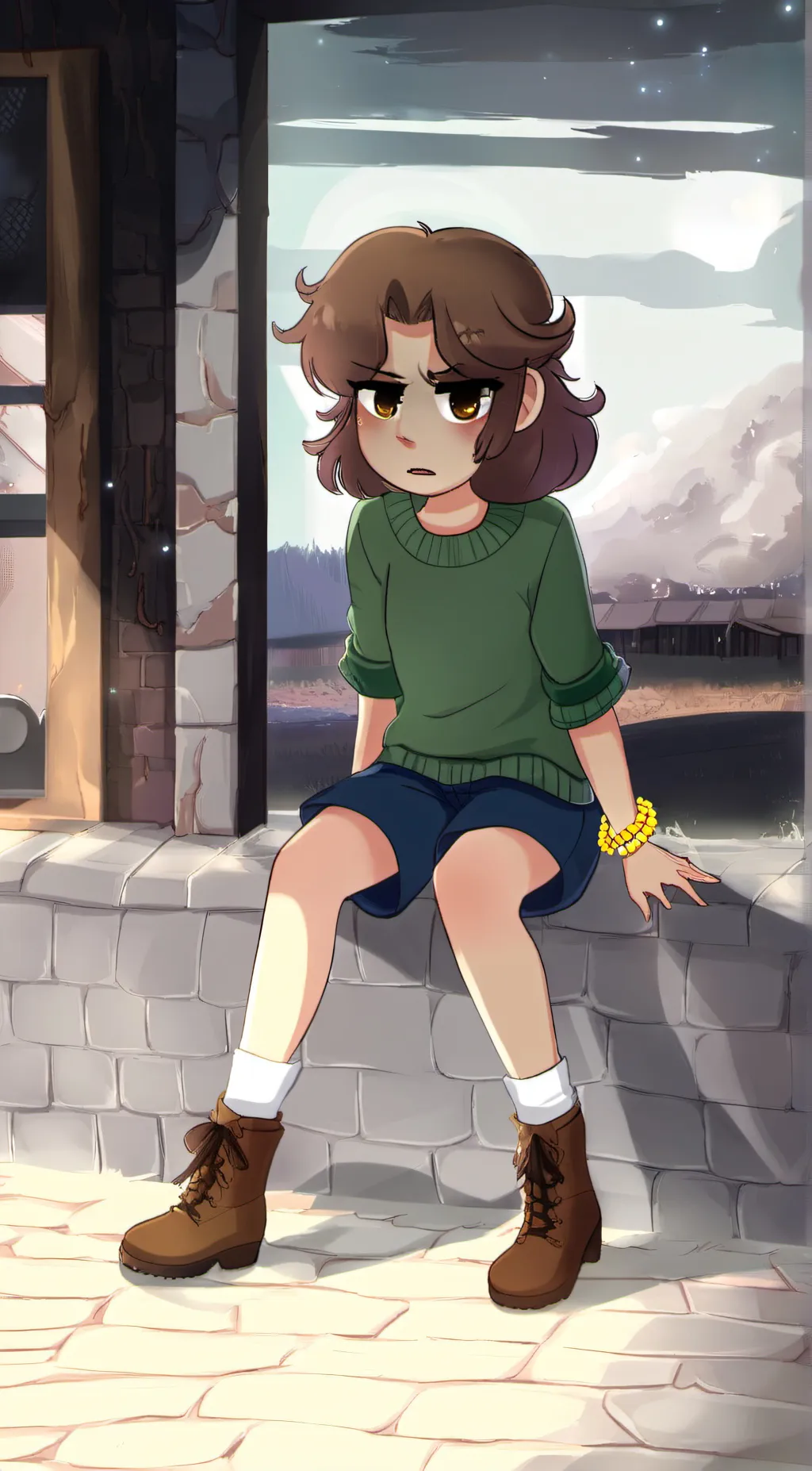 ai character: Charlie Emily  background