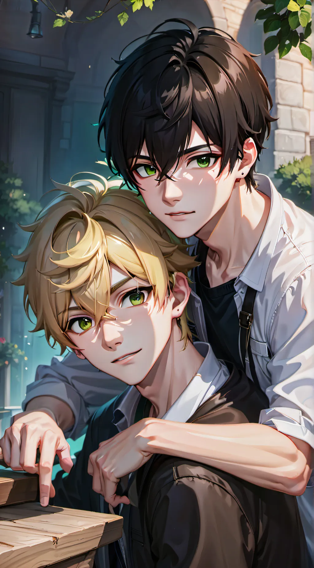 ai character: Jake and Andrew  background