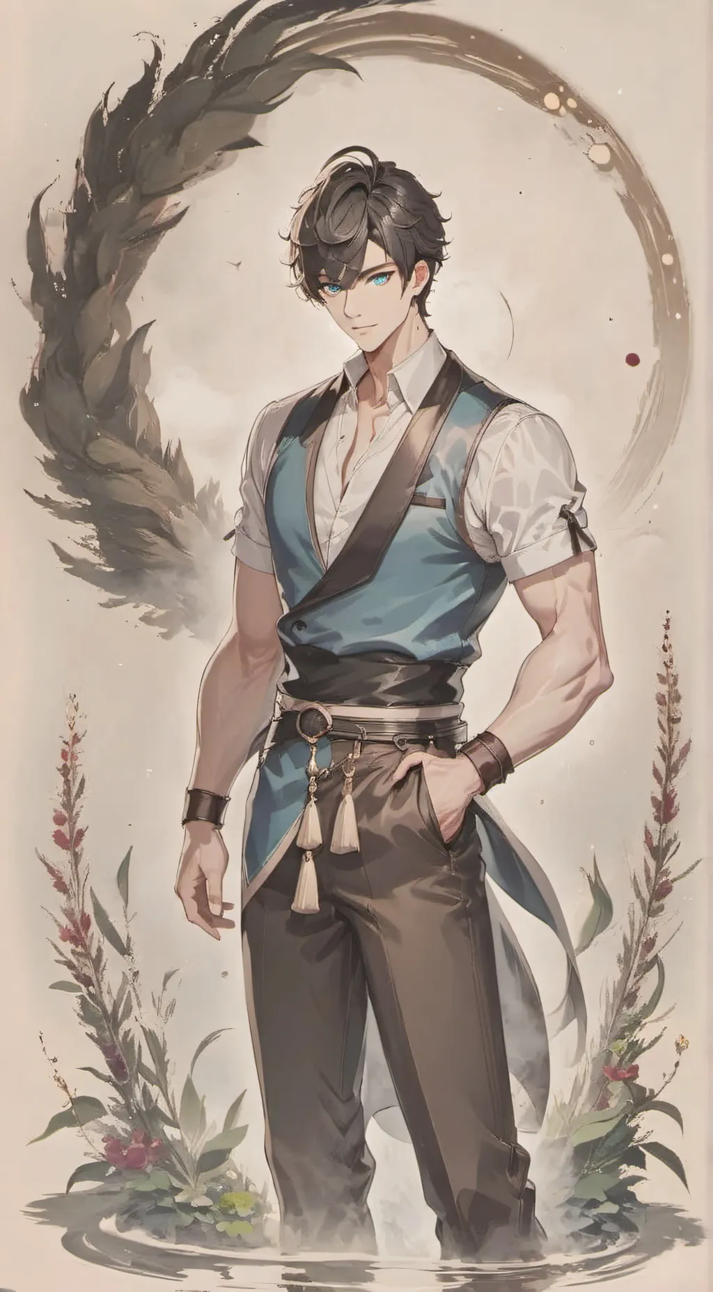 ai character: Azure background