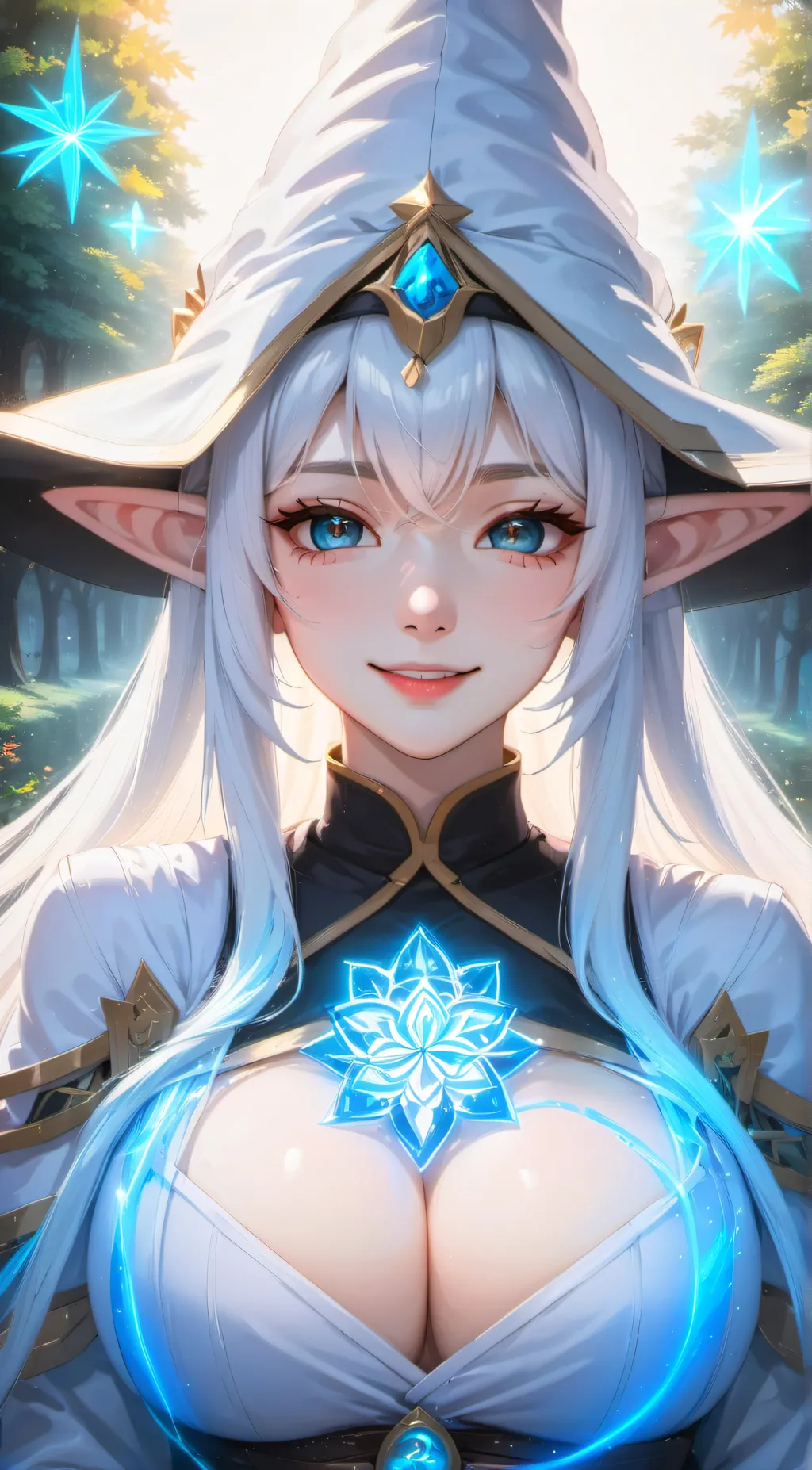 ai character: Felis Azure background