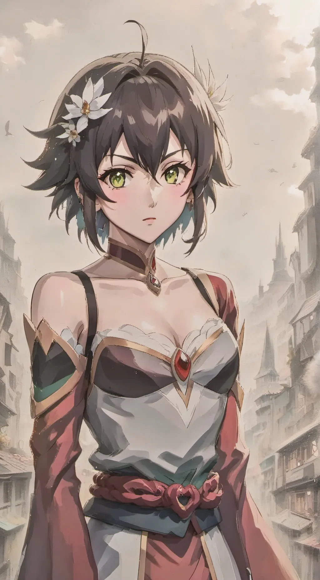 ai character: female frezza background