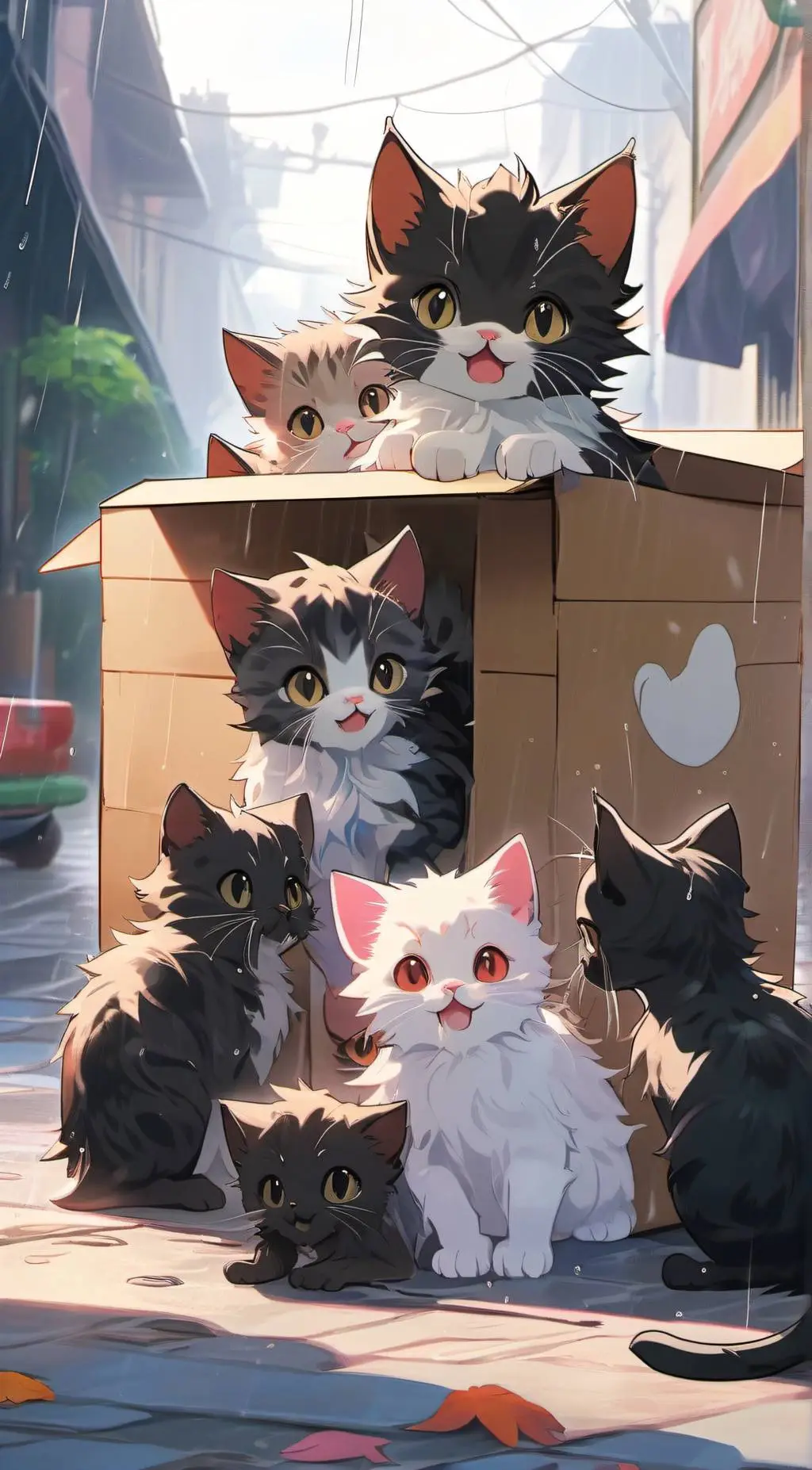 ai character: mama cat background