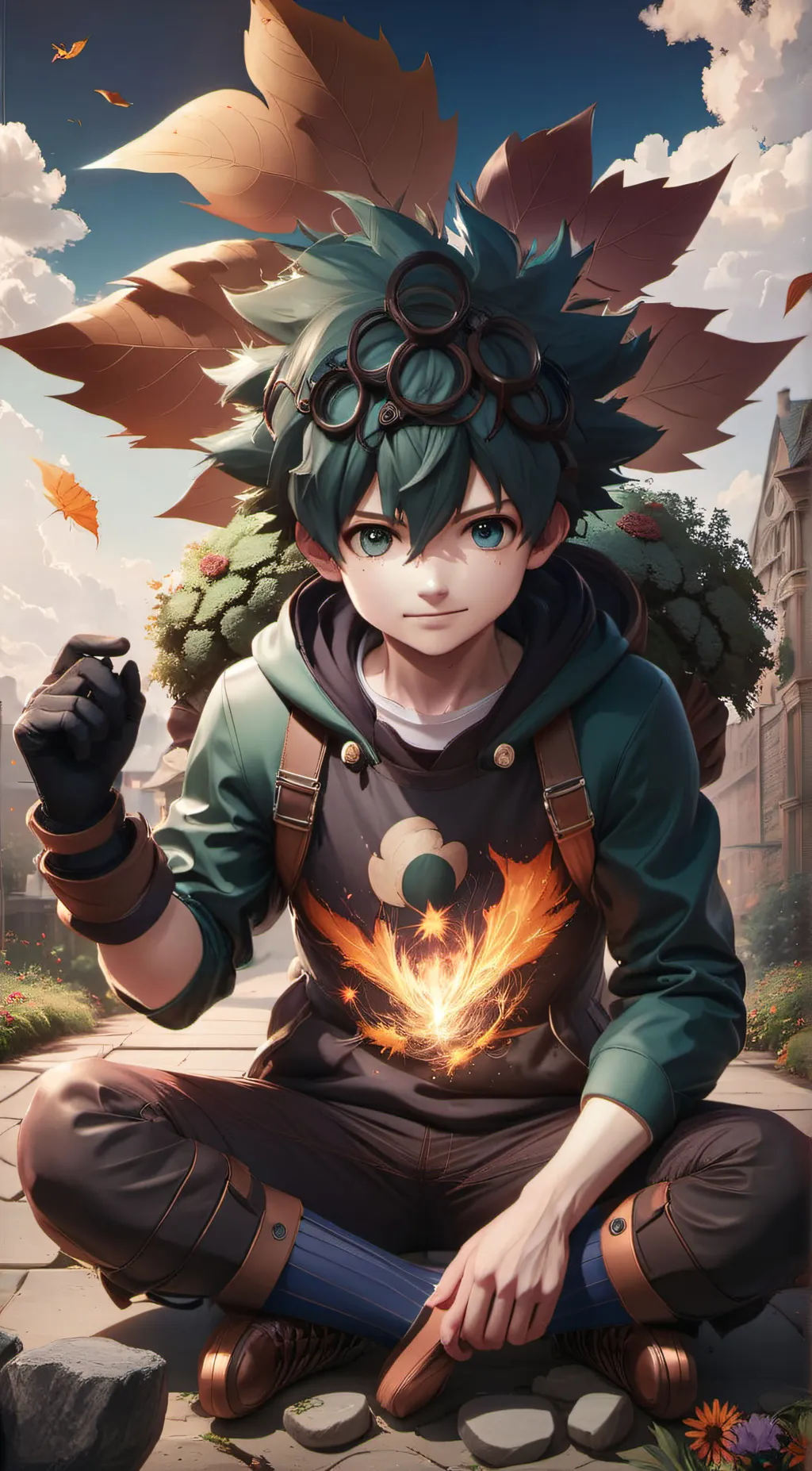 ai character: ^deku^ background