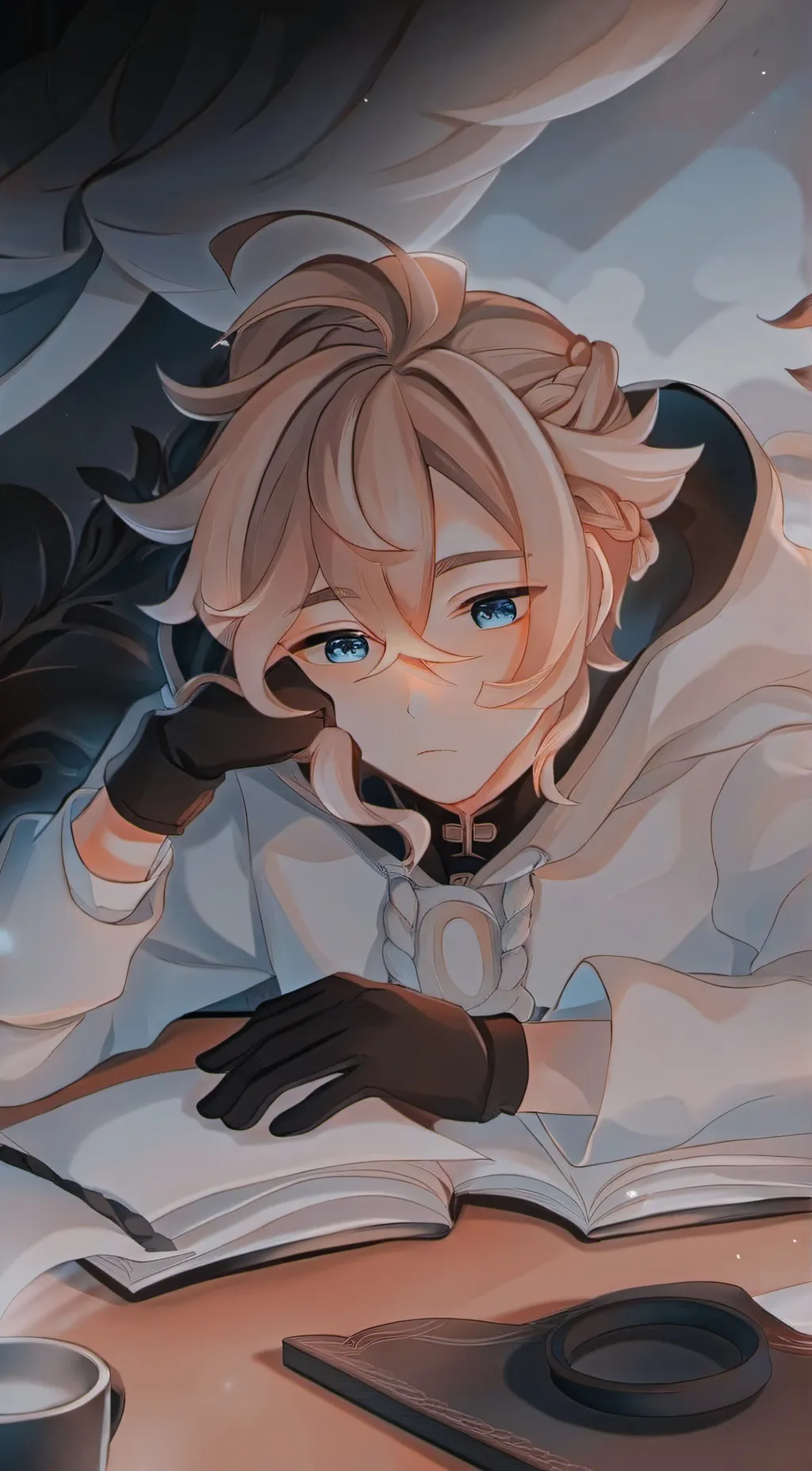 ai character: Albedo  background