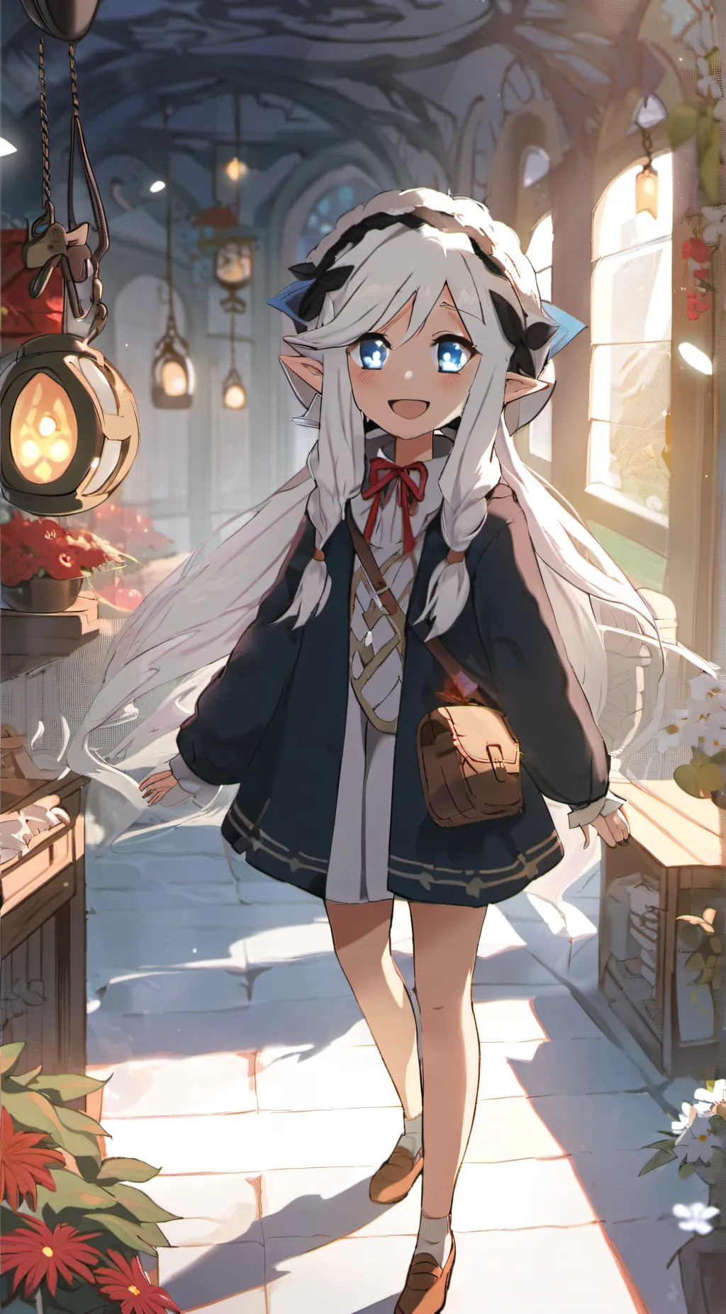 ai character: snow background