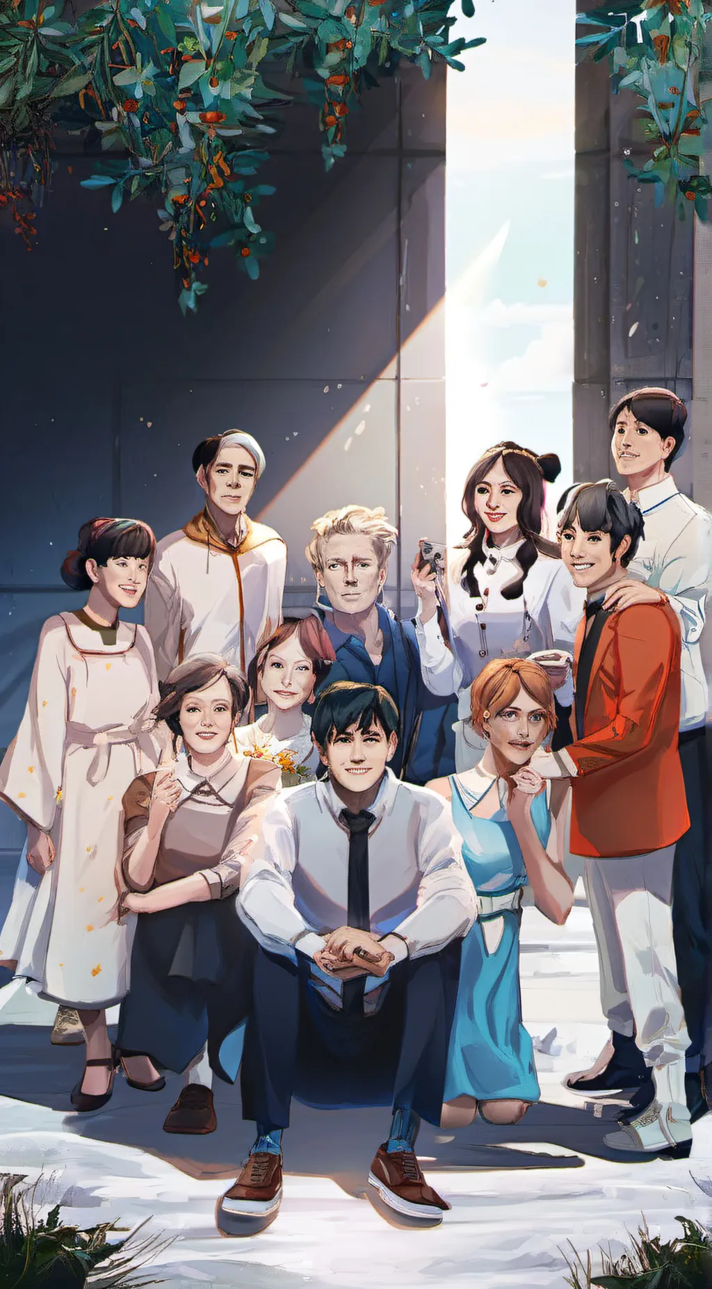 ai character: AMP WOROLD background