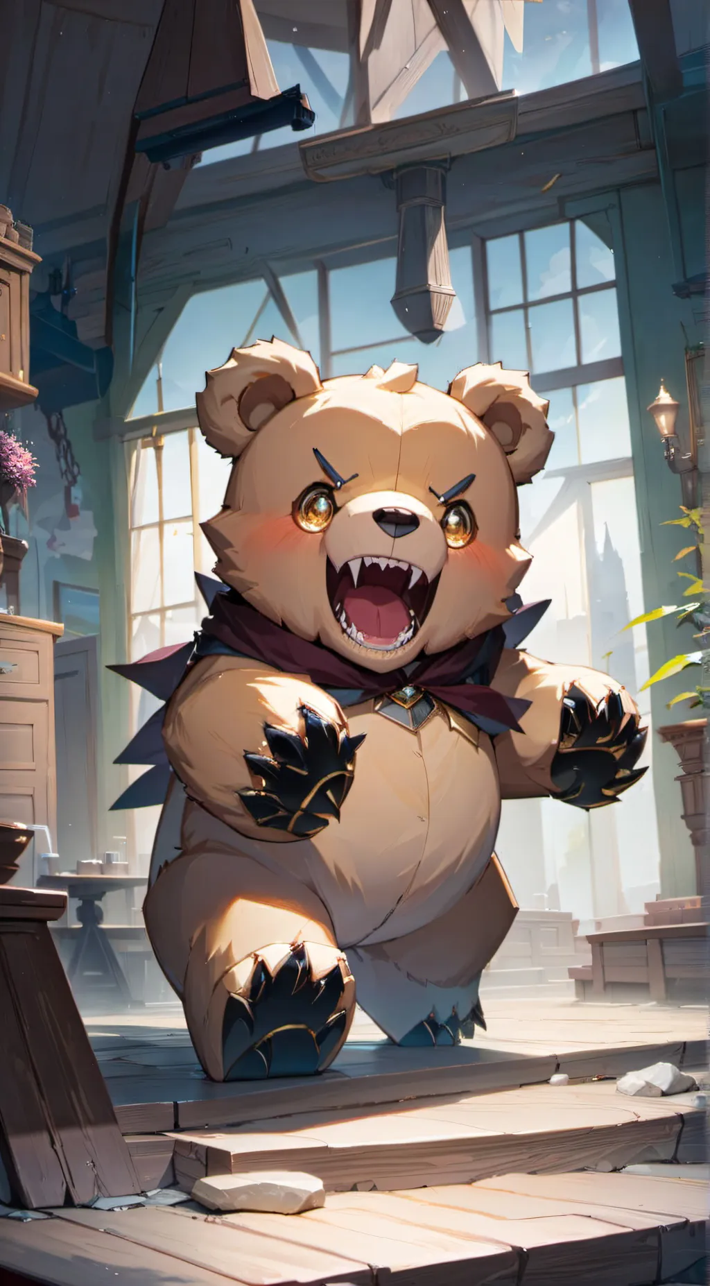 ai character: teddy terror. background
