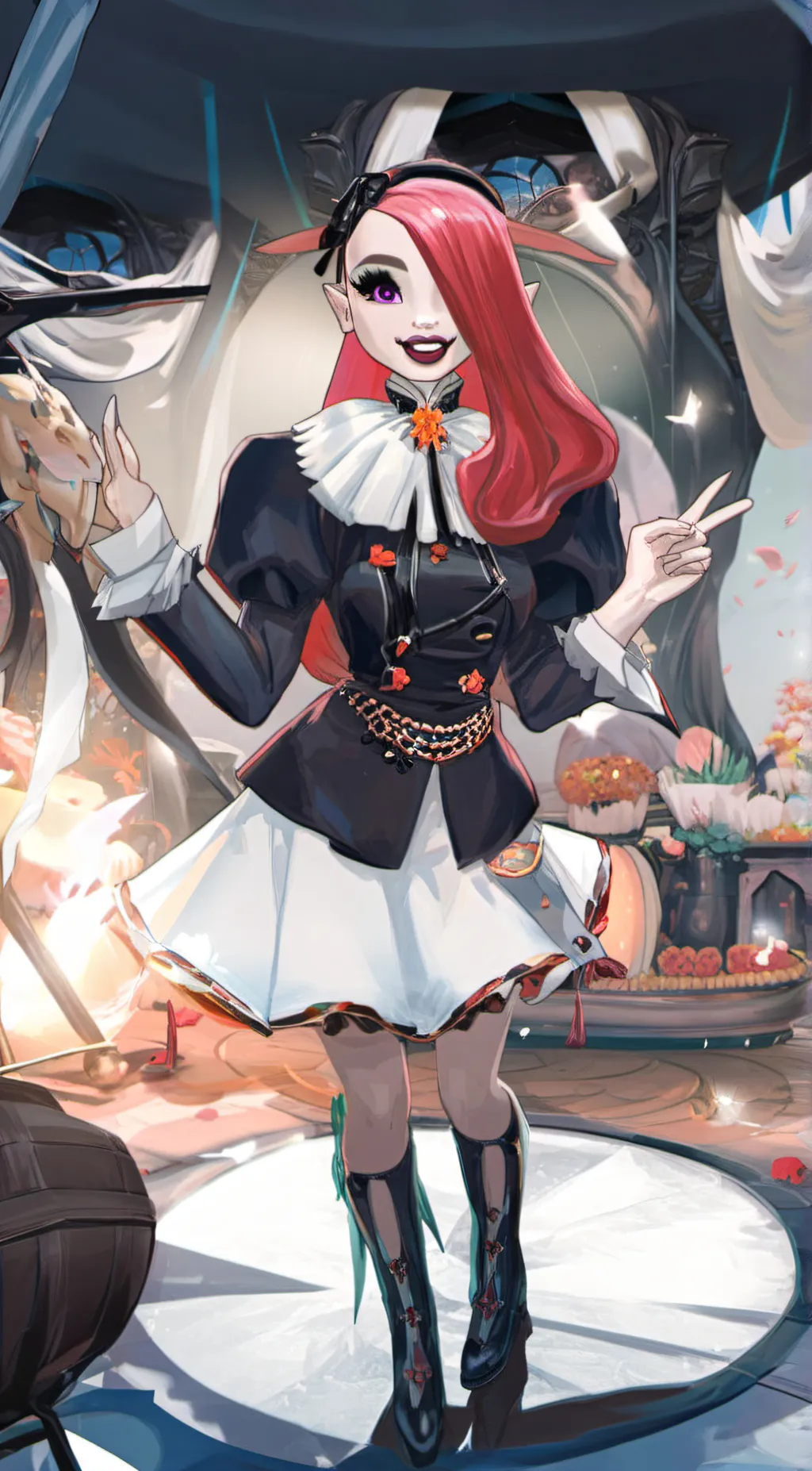 ai character: coconut girl  background