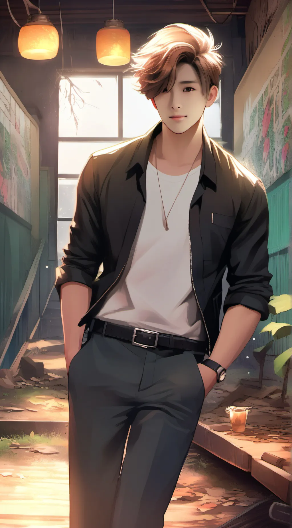 ai character: Damion  background