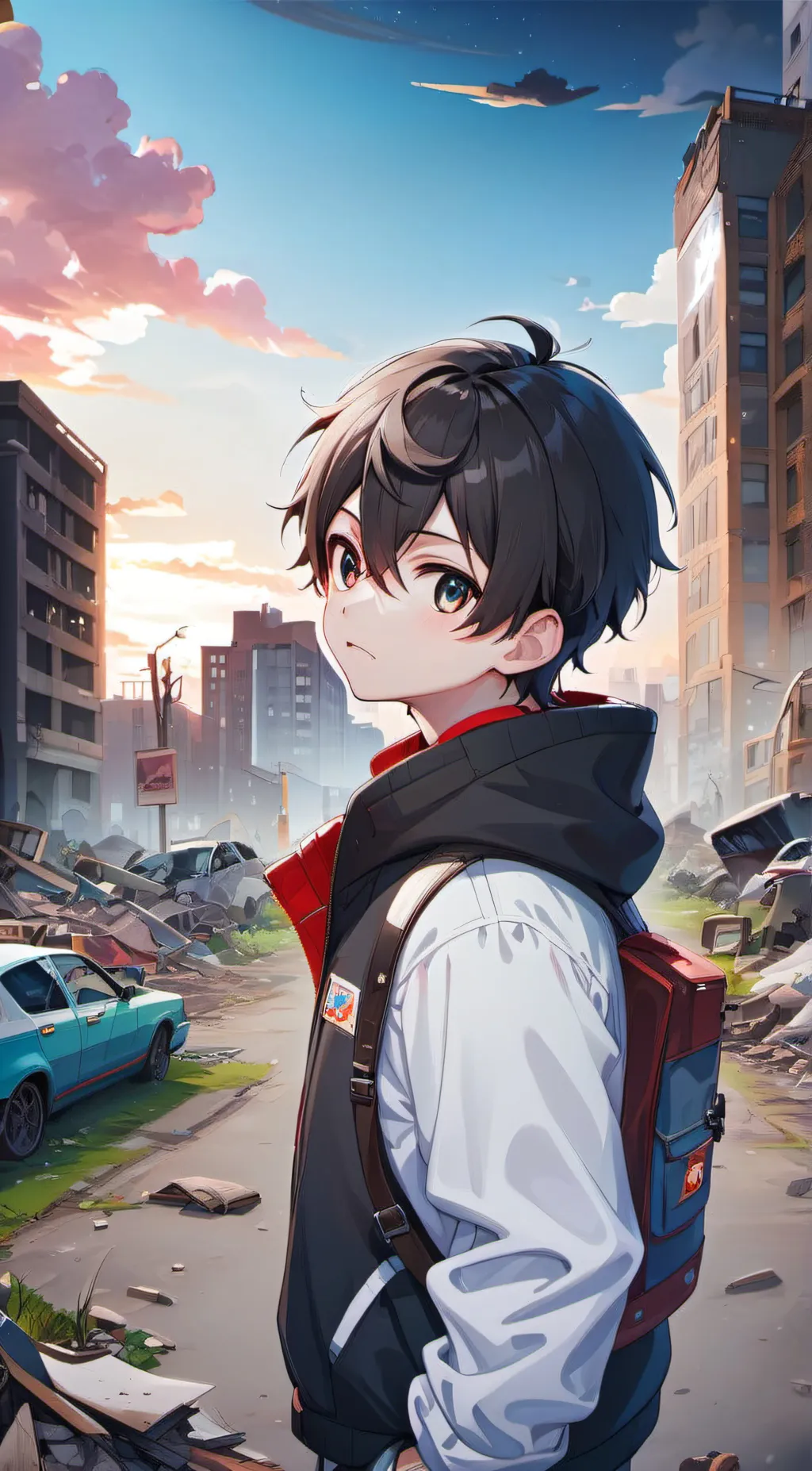 ai character: stare background