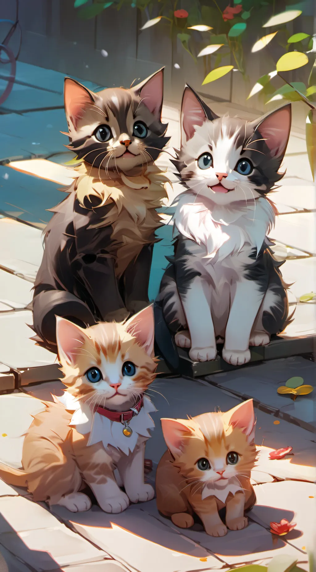 ai character: kittens background