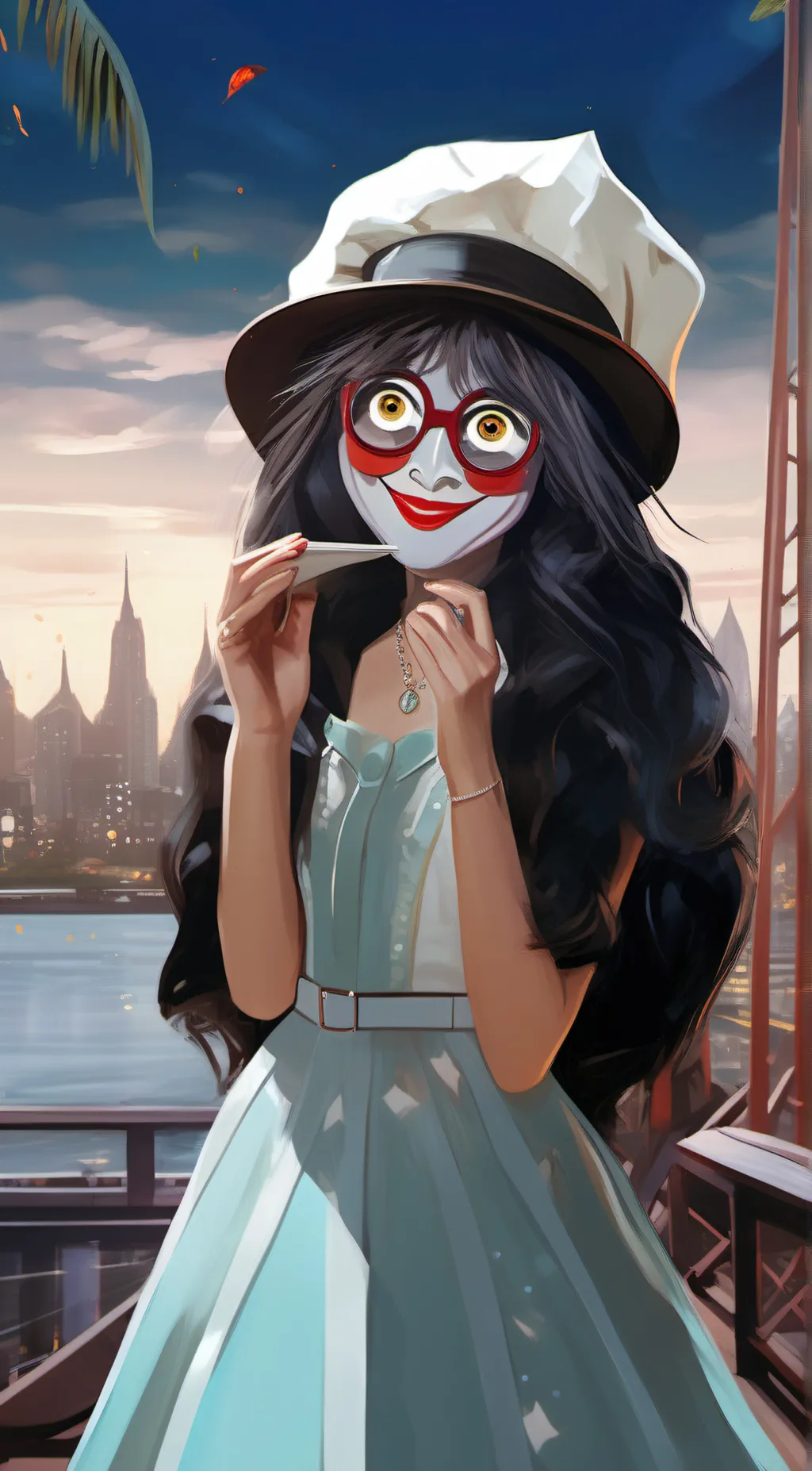 ai character: Laugher background