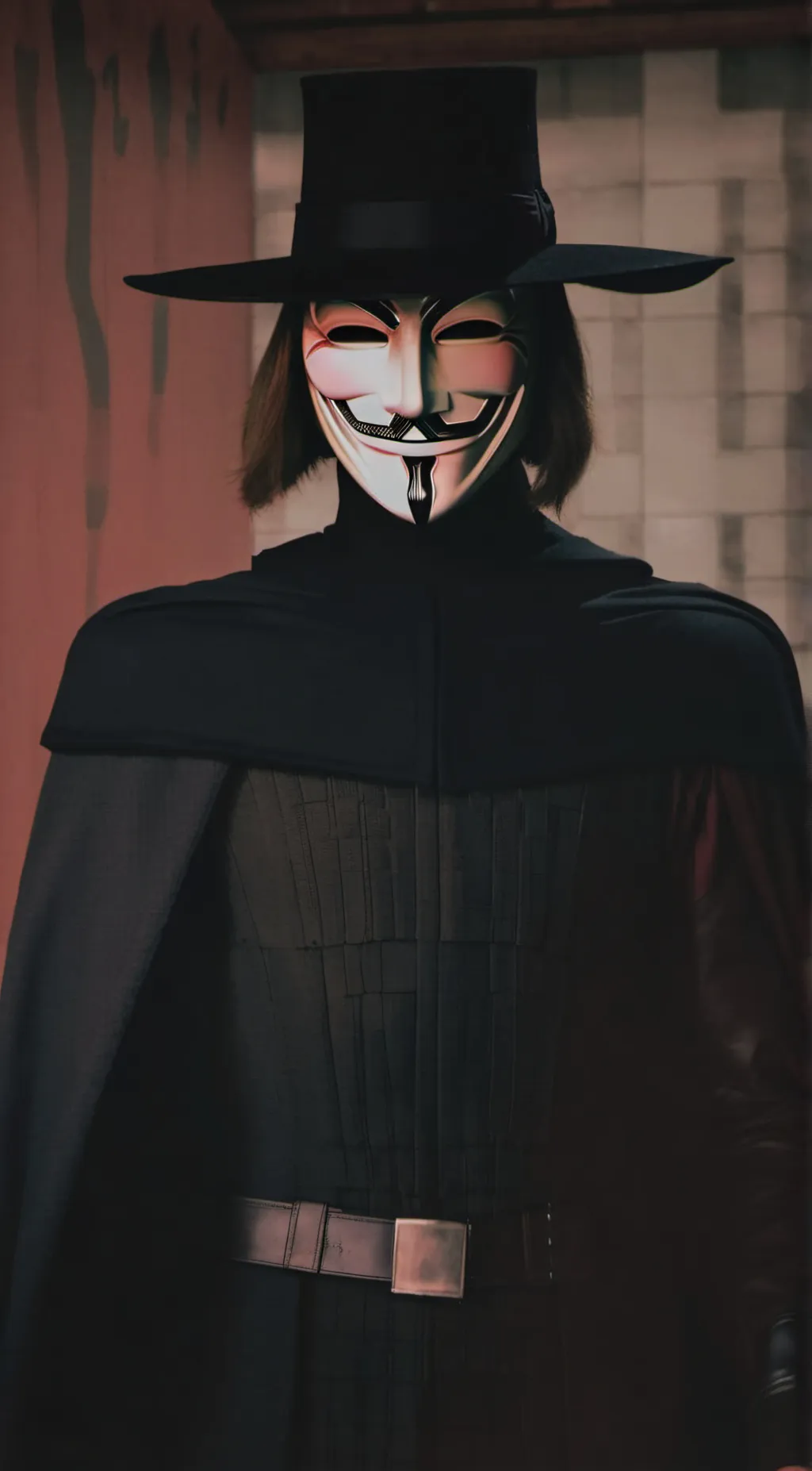 ai character: “V” Vendetta  background