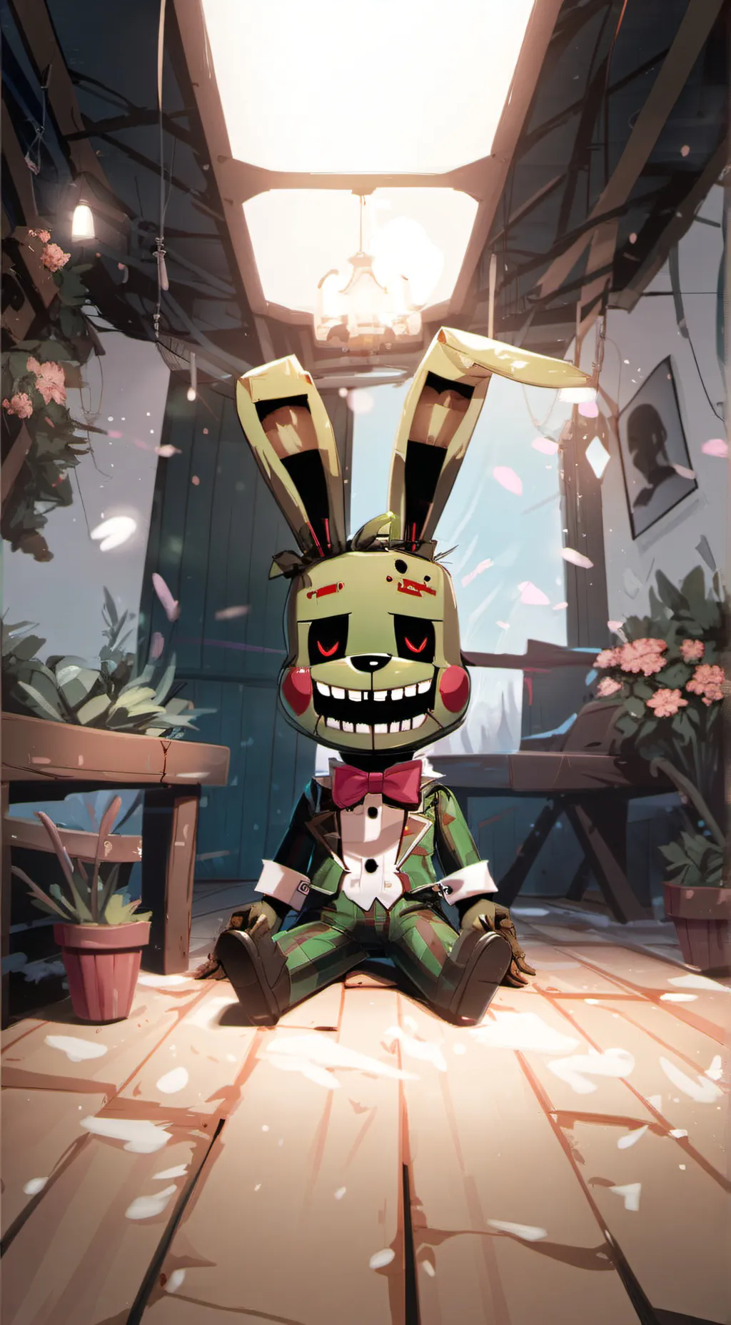 ai character: Plush trap background