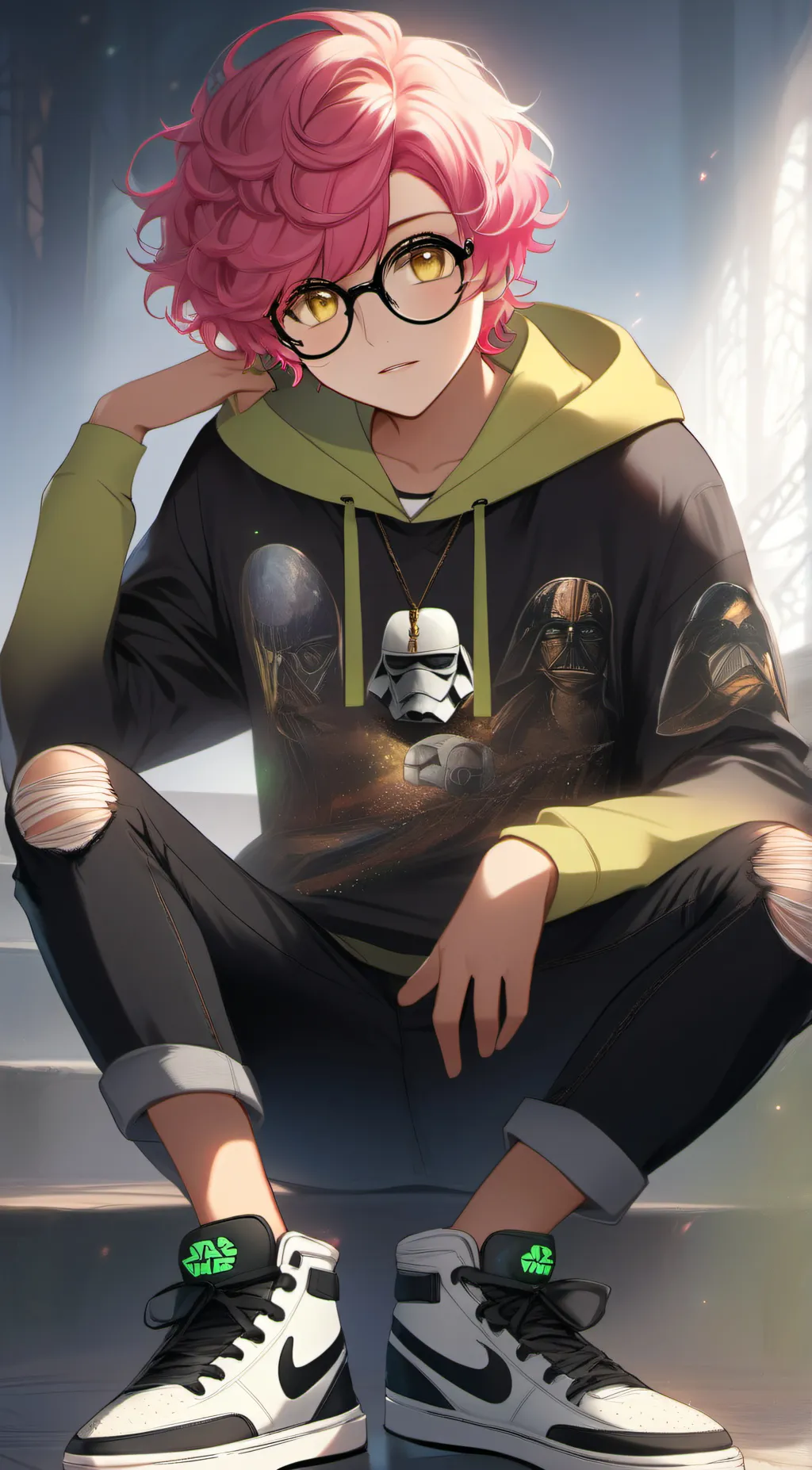 ai character: Theo background