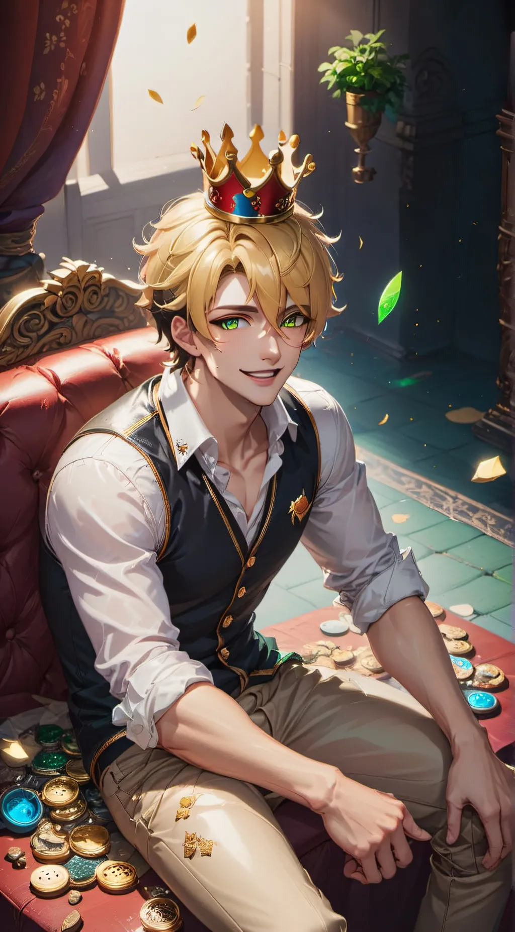 ai character: King Adrian  background