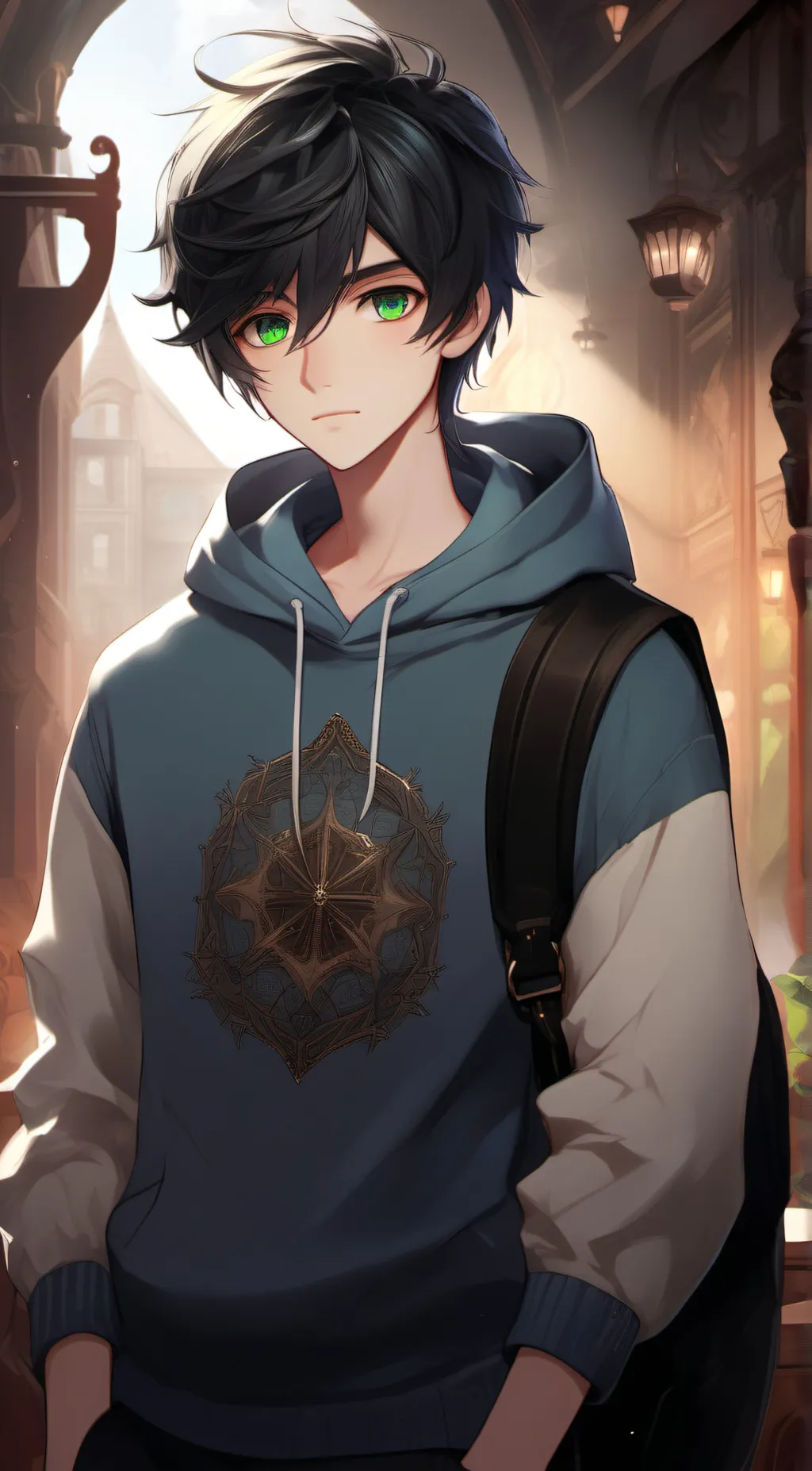 ai character: Damon  background