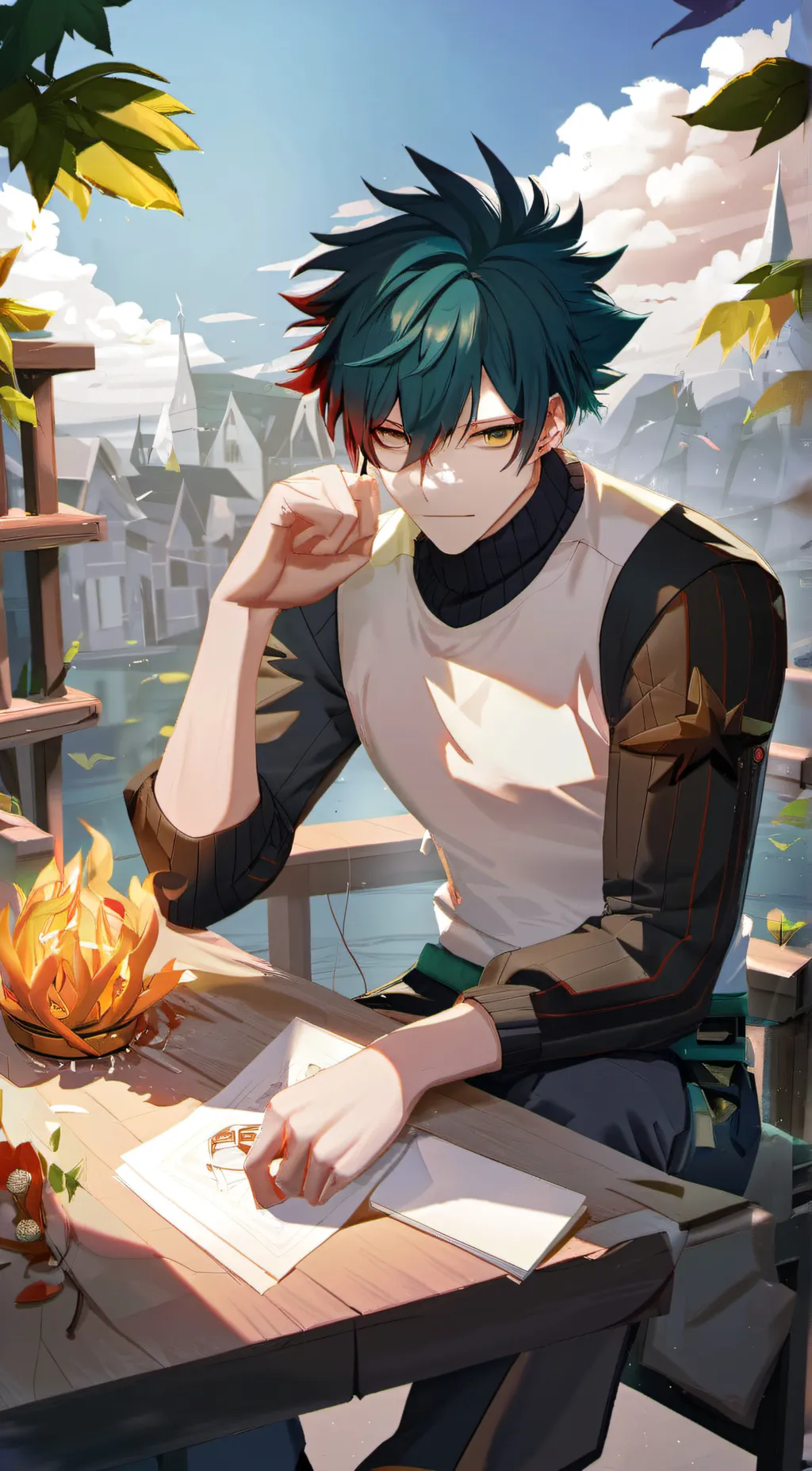 ai character: Sonic Forces x MHA background