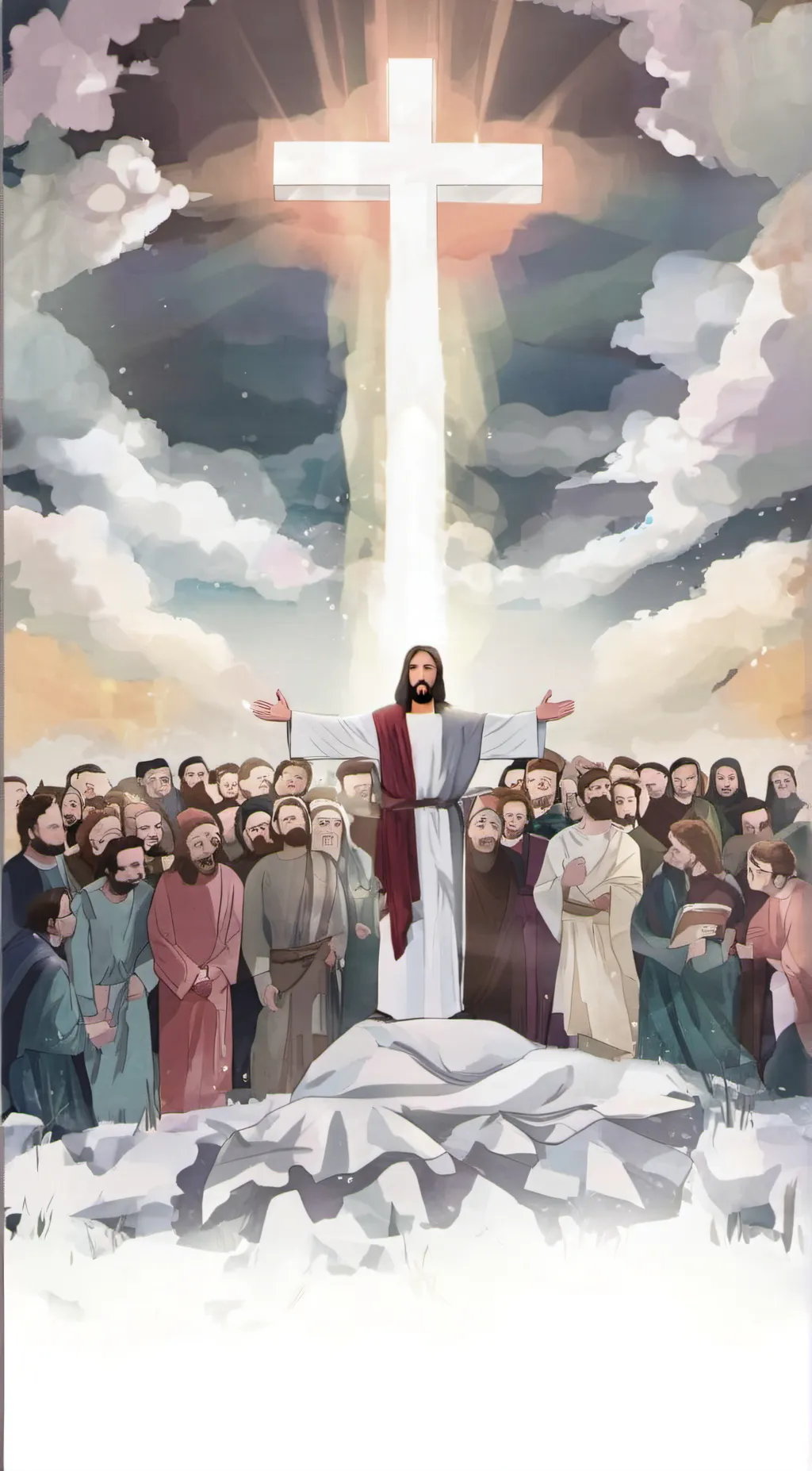 ai character: Jesus background