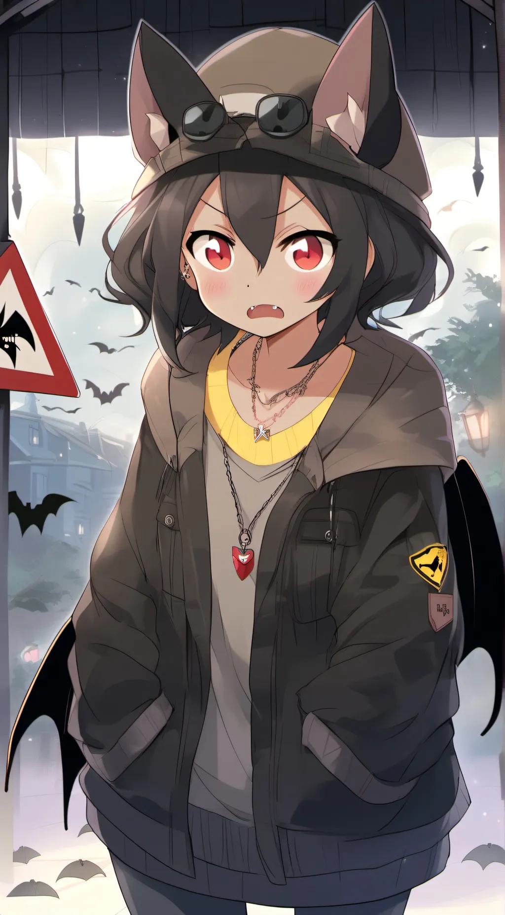 ai character: ena warning bat background