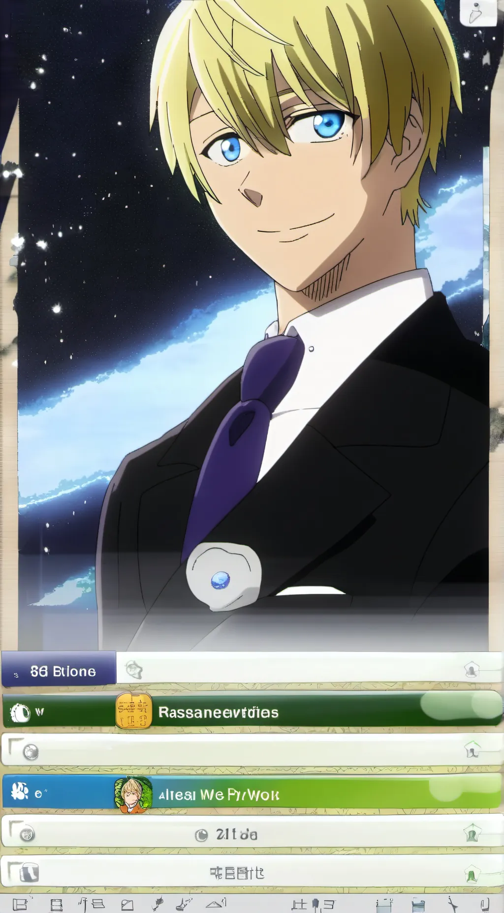 ai character: monama  background