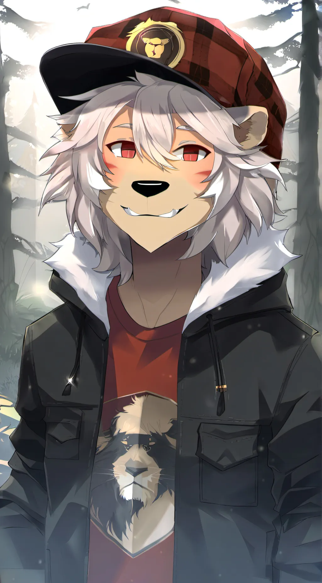 ai character: Lake background