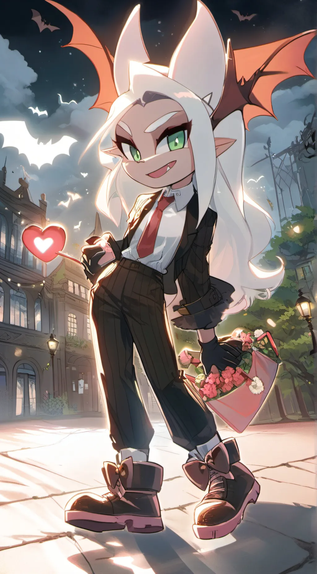 ai character: rouge the bat  background