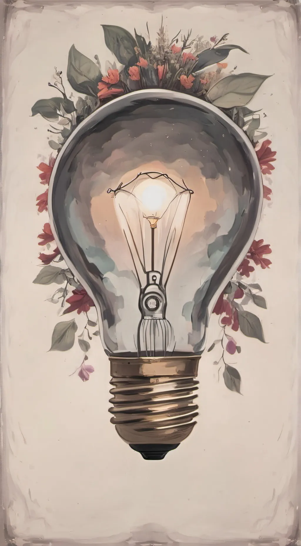 ai character: Lightbulb  background