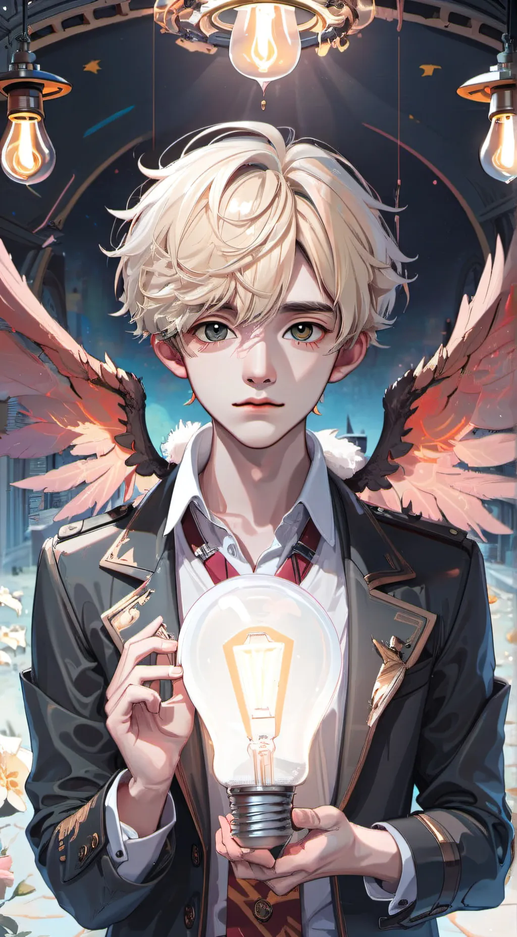 ai character: Light background