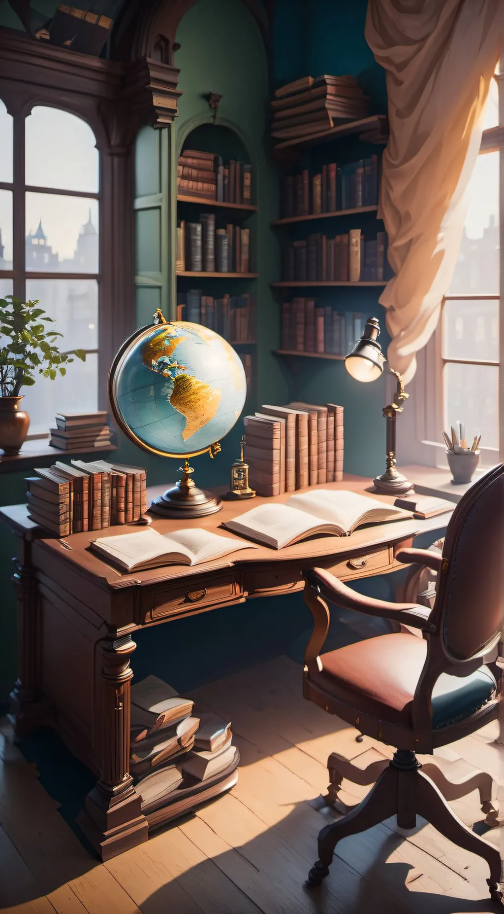 ai character: prof de école pri background