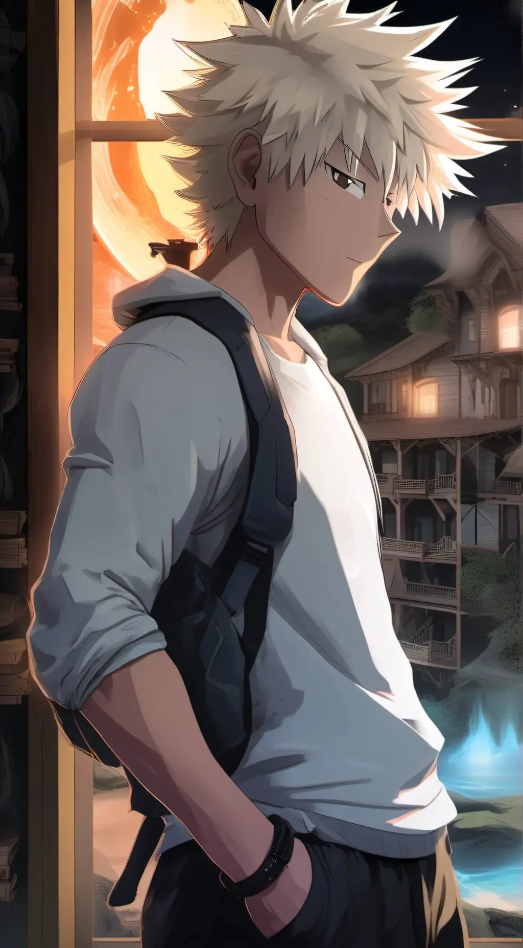 ai character: Katsuki Bakugo background