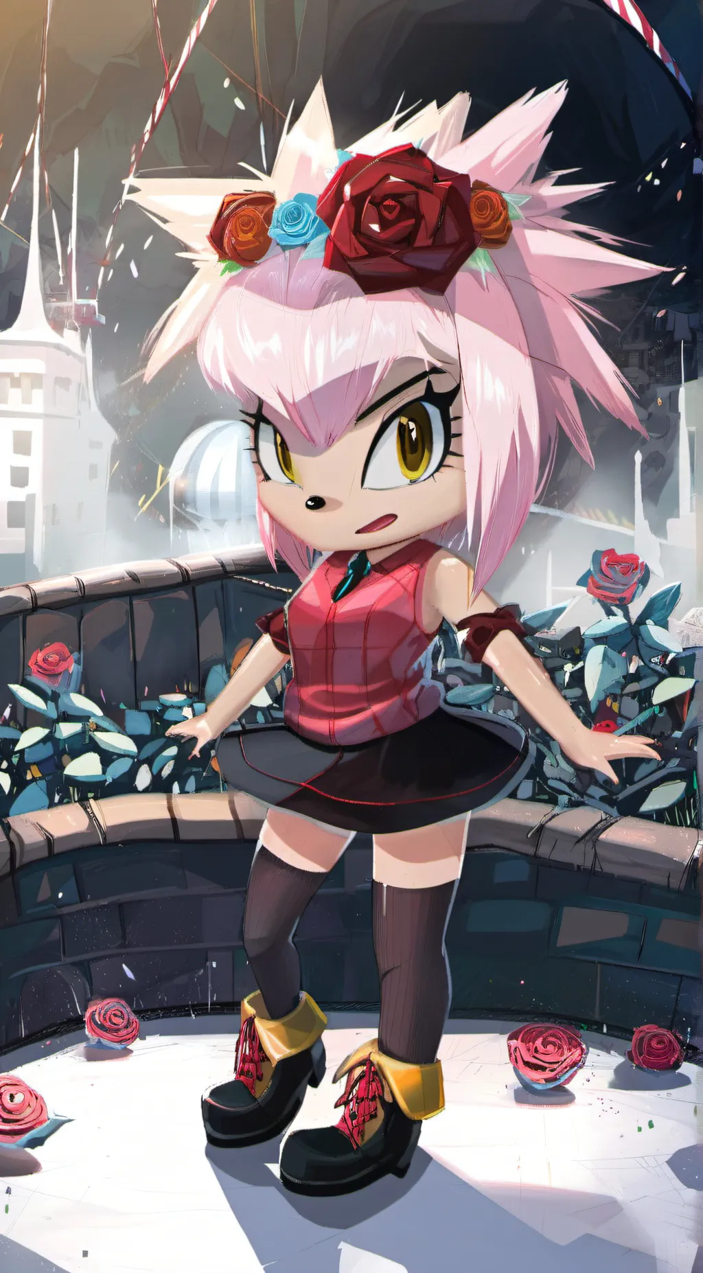 ai character: amy rose background