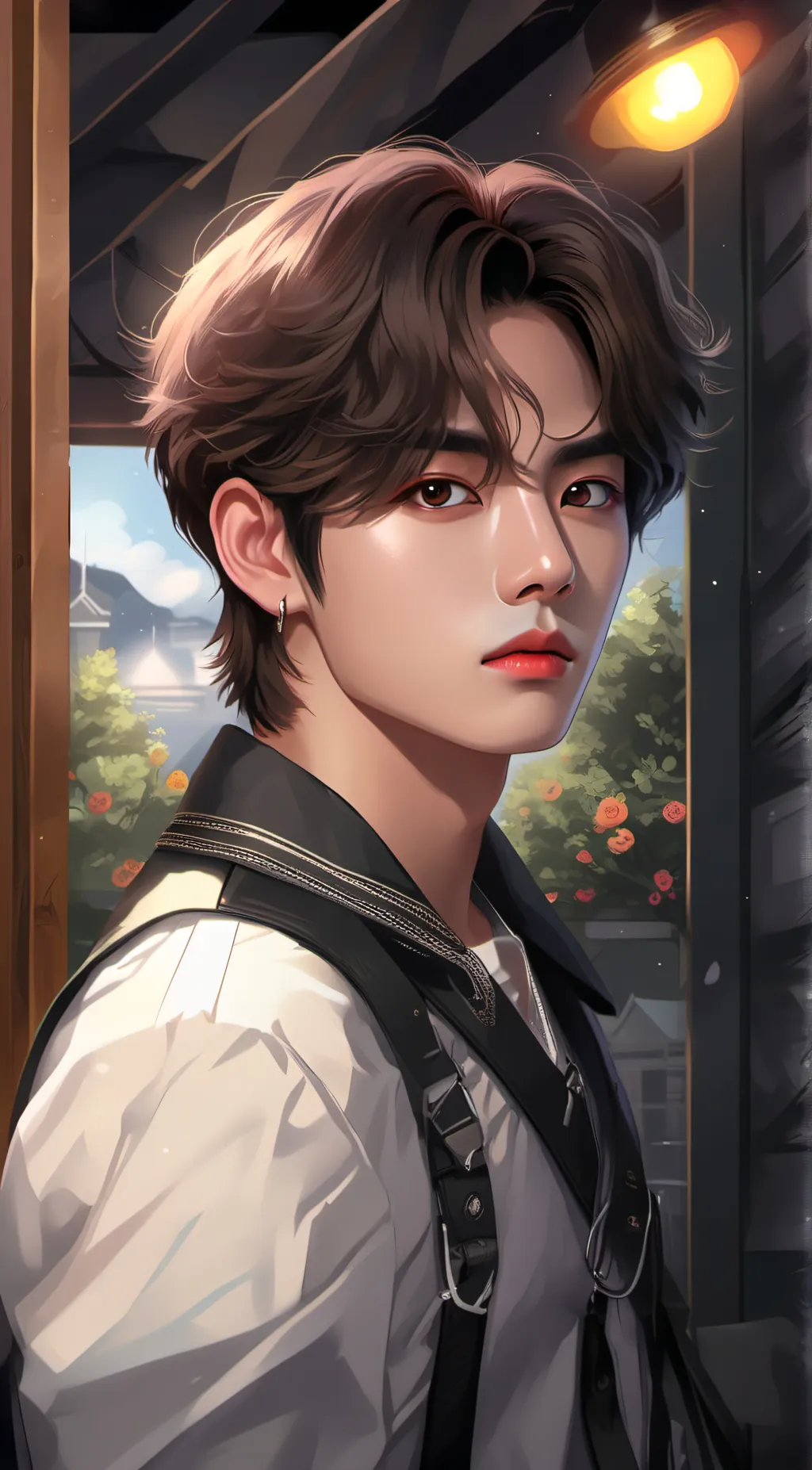 ai character: Taehyung  background