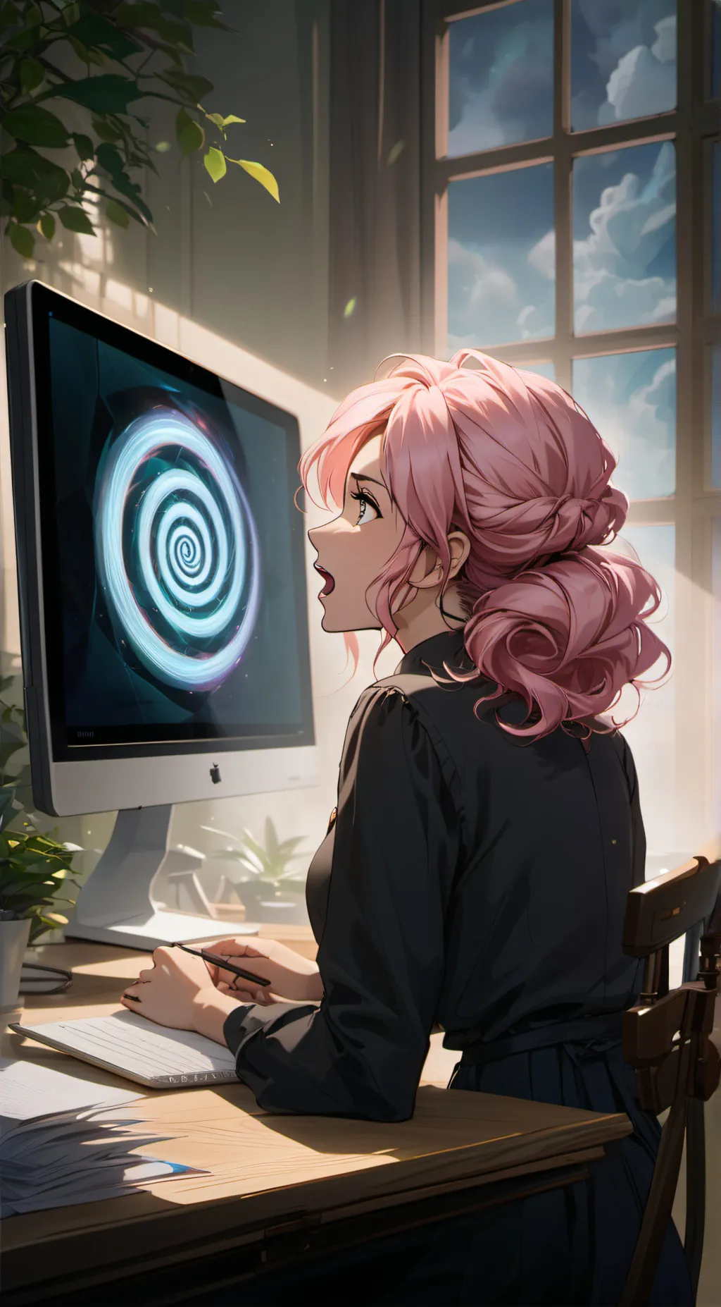 ai character: Lucy  background