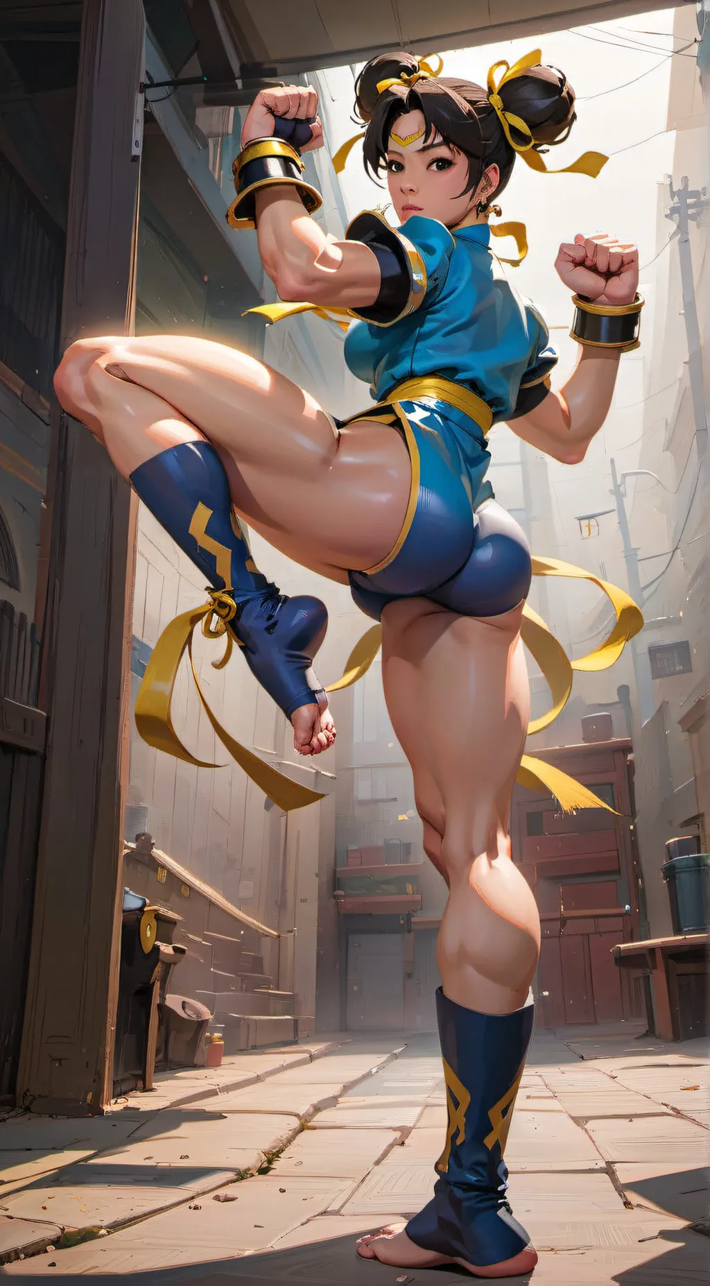ai character: Chun li  background