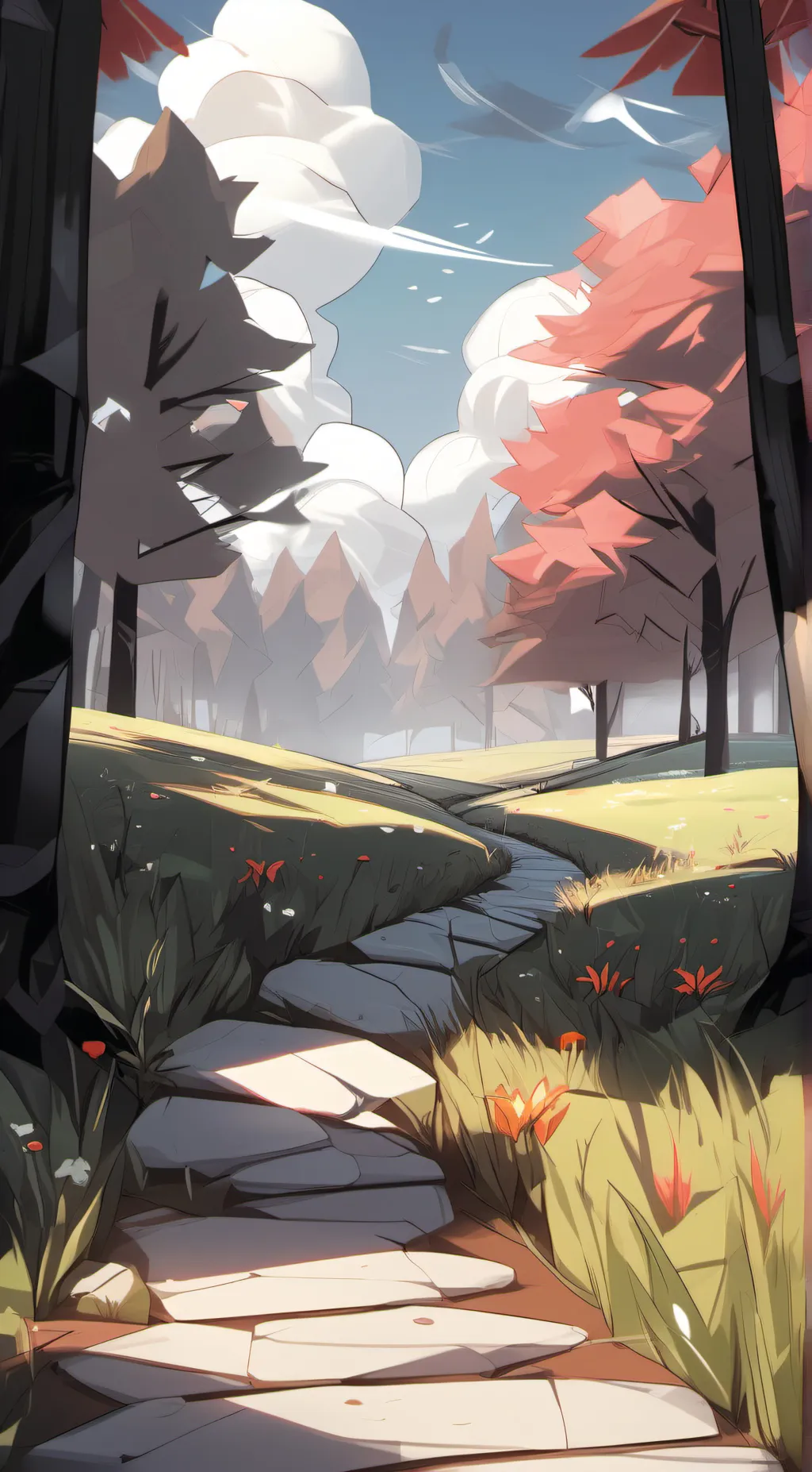 ai character: grass background