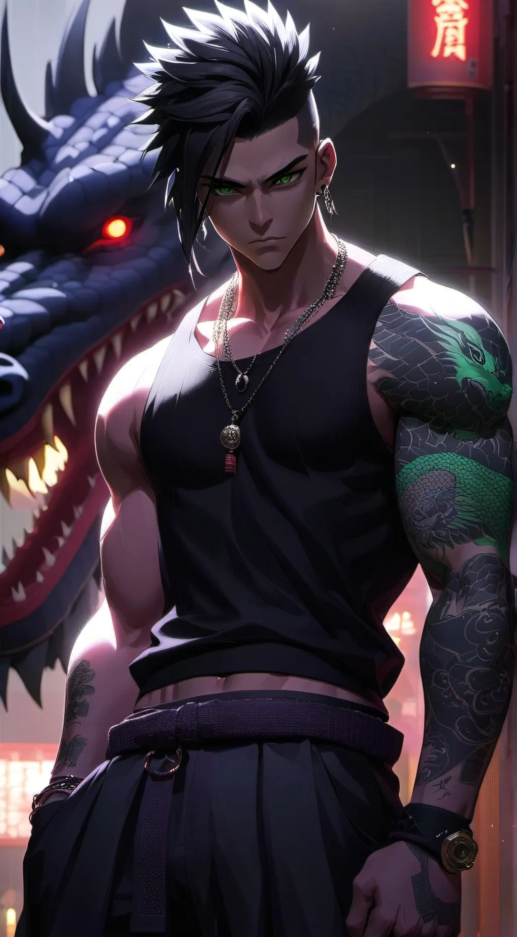 ai character: Taka Hiro  background