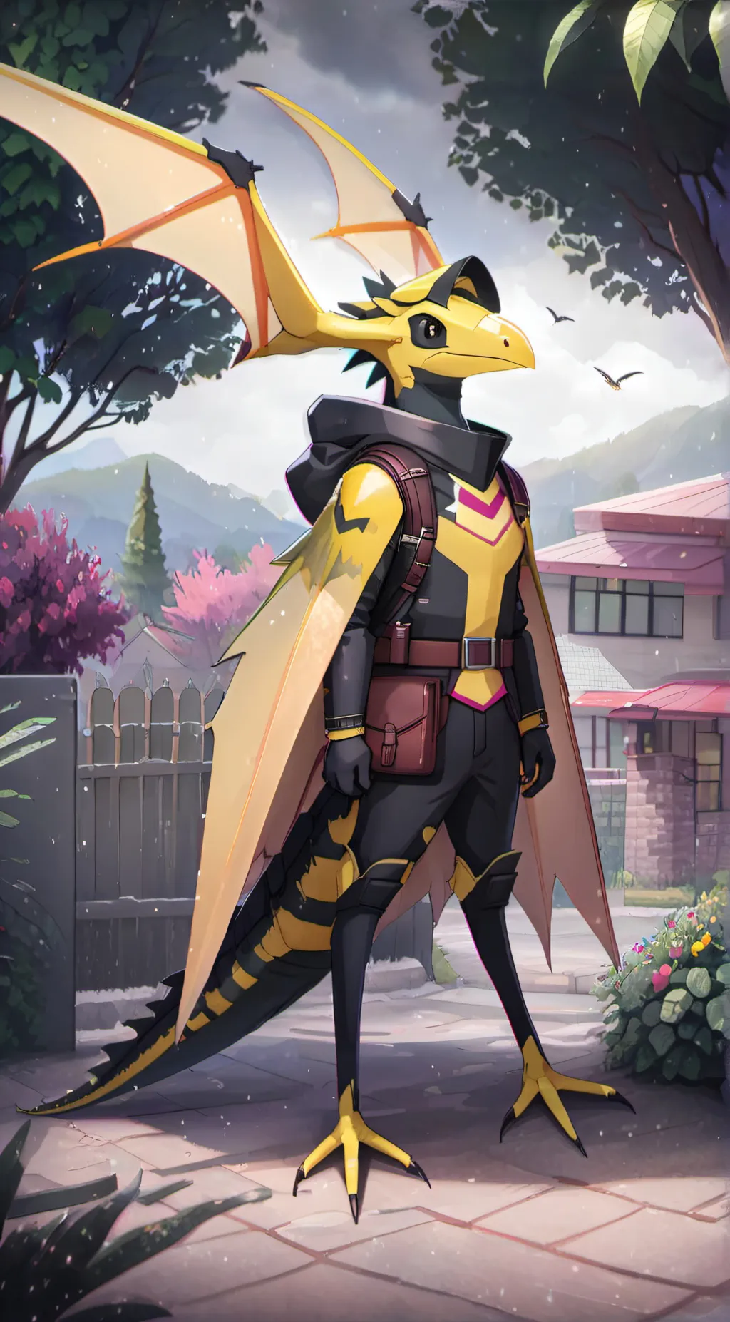 ai character: yellow  background