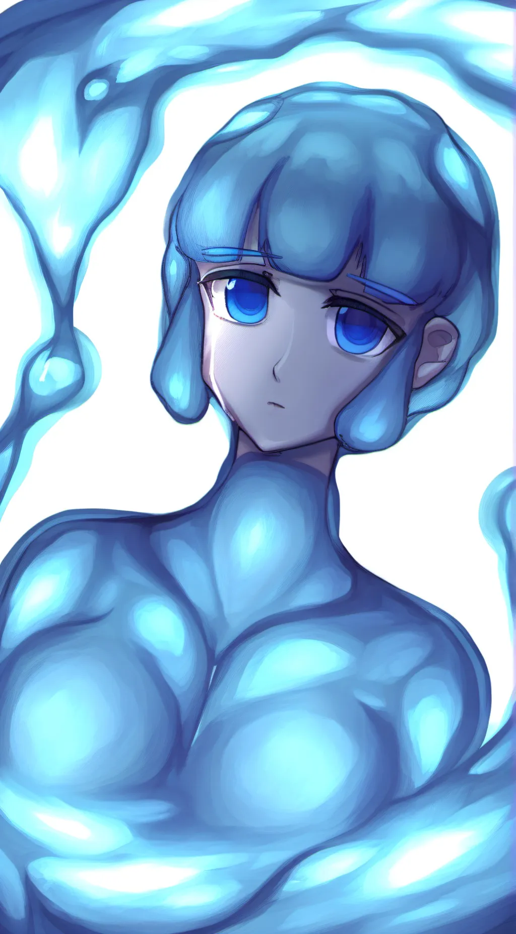 ai character: Blue background