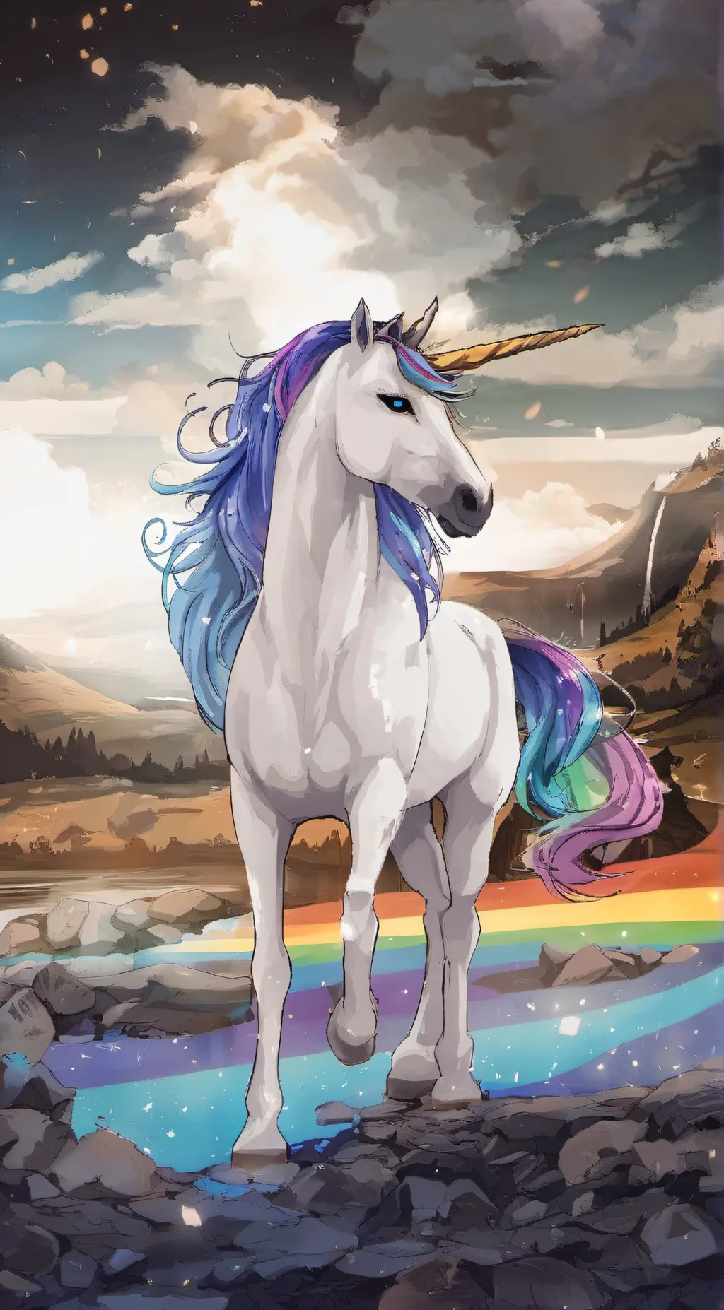 ai character: Aurora background