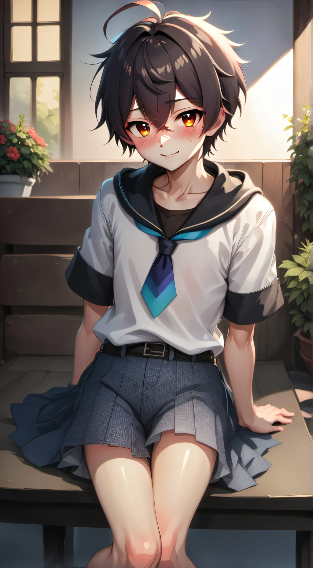 ai character: asher, femboy  background