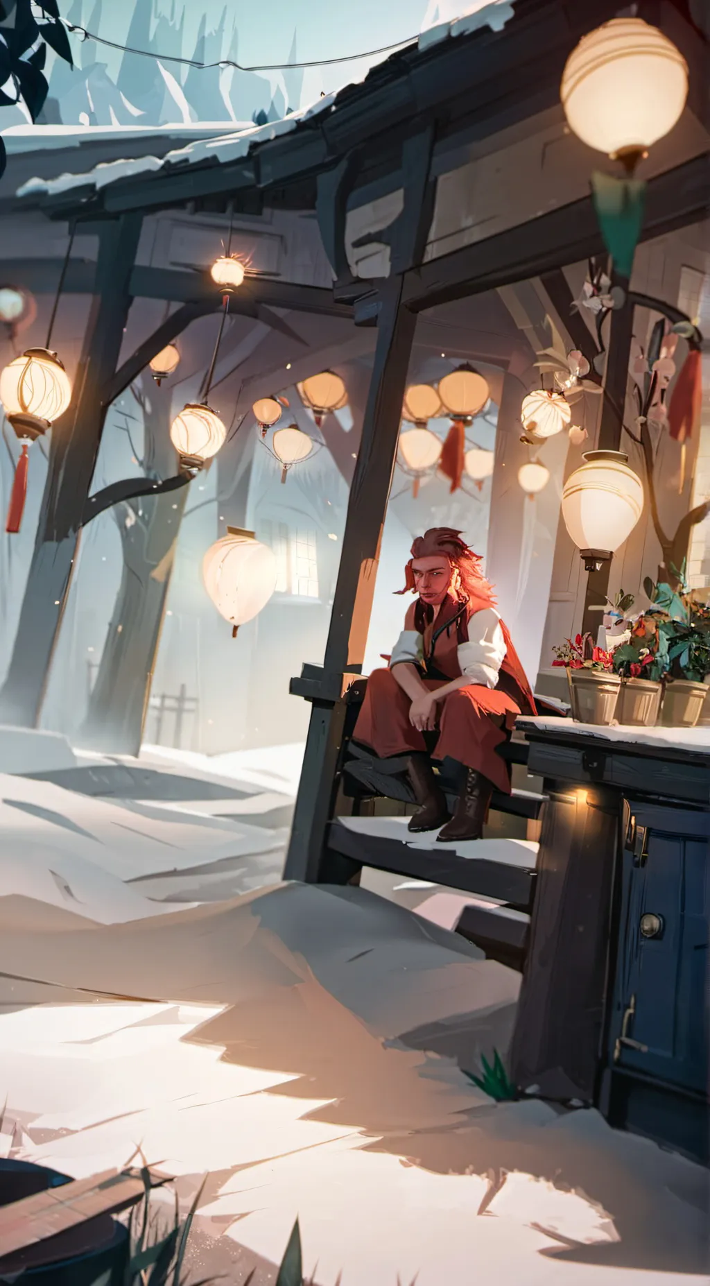 ai character: tanjiro and kanao  background