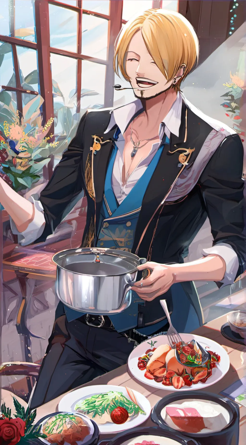 ai character: Sanji background