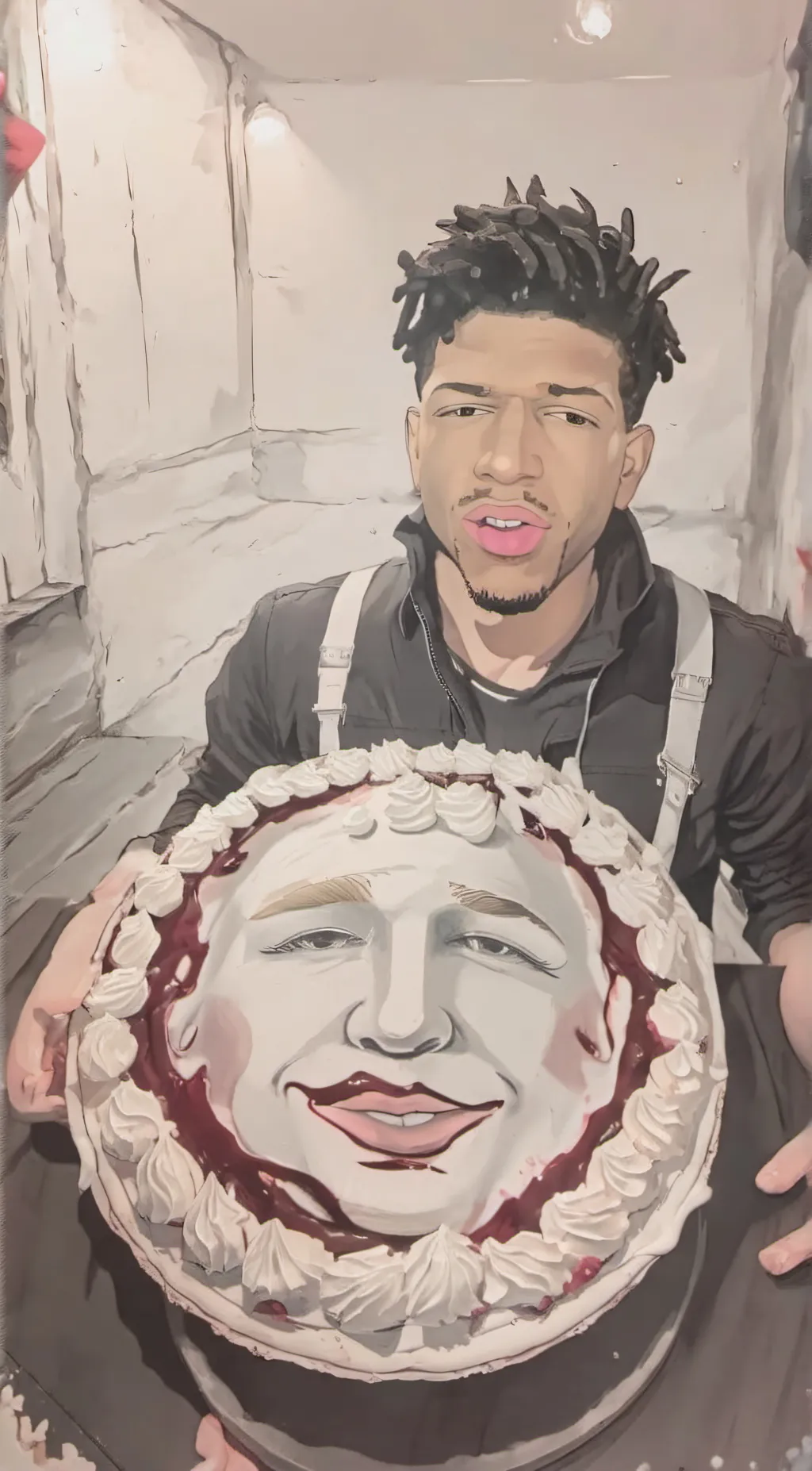 ai character: pie background