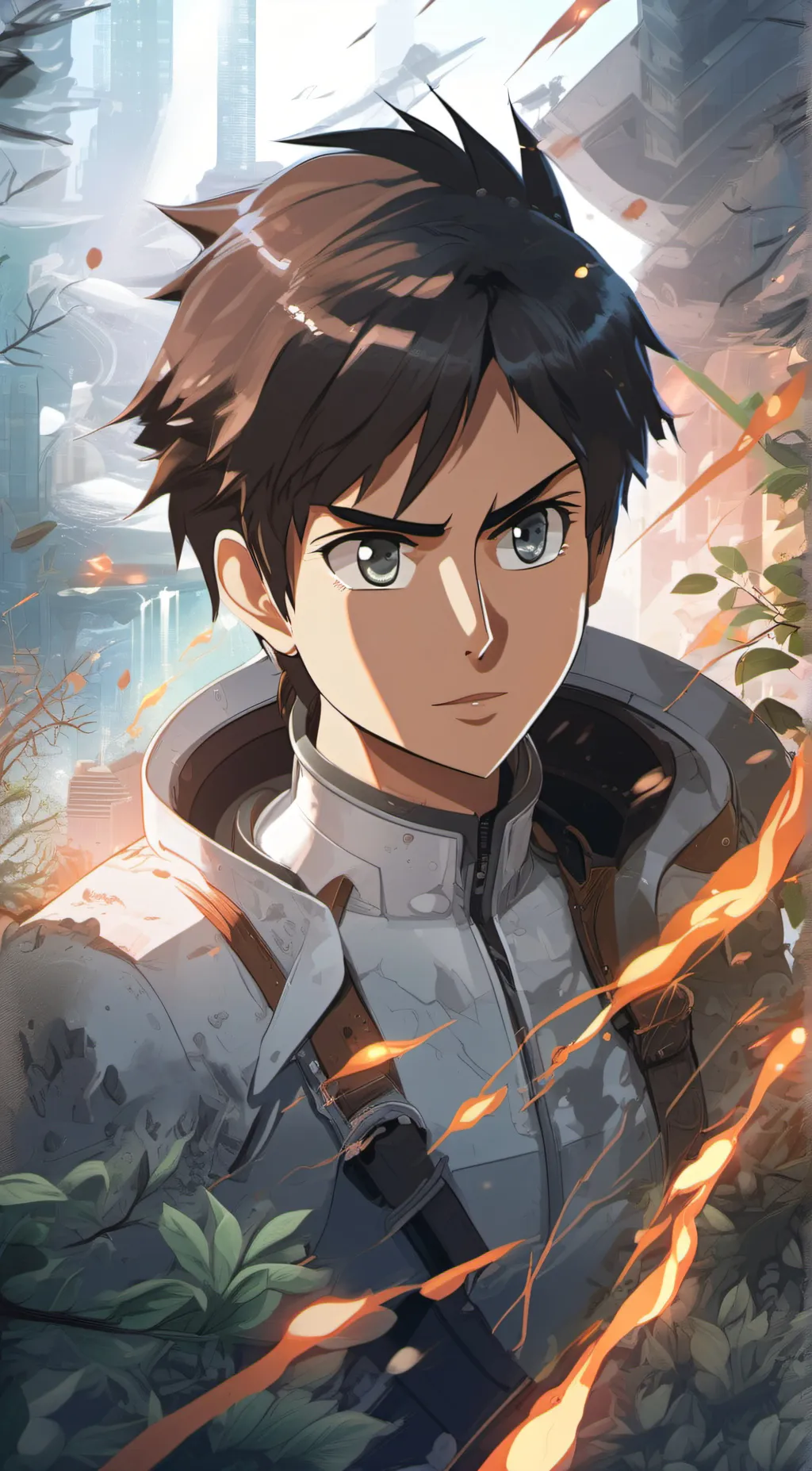 ai character: Eren  background