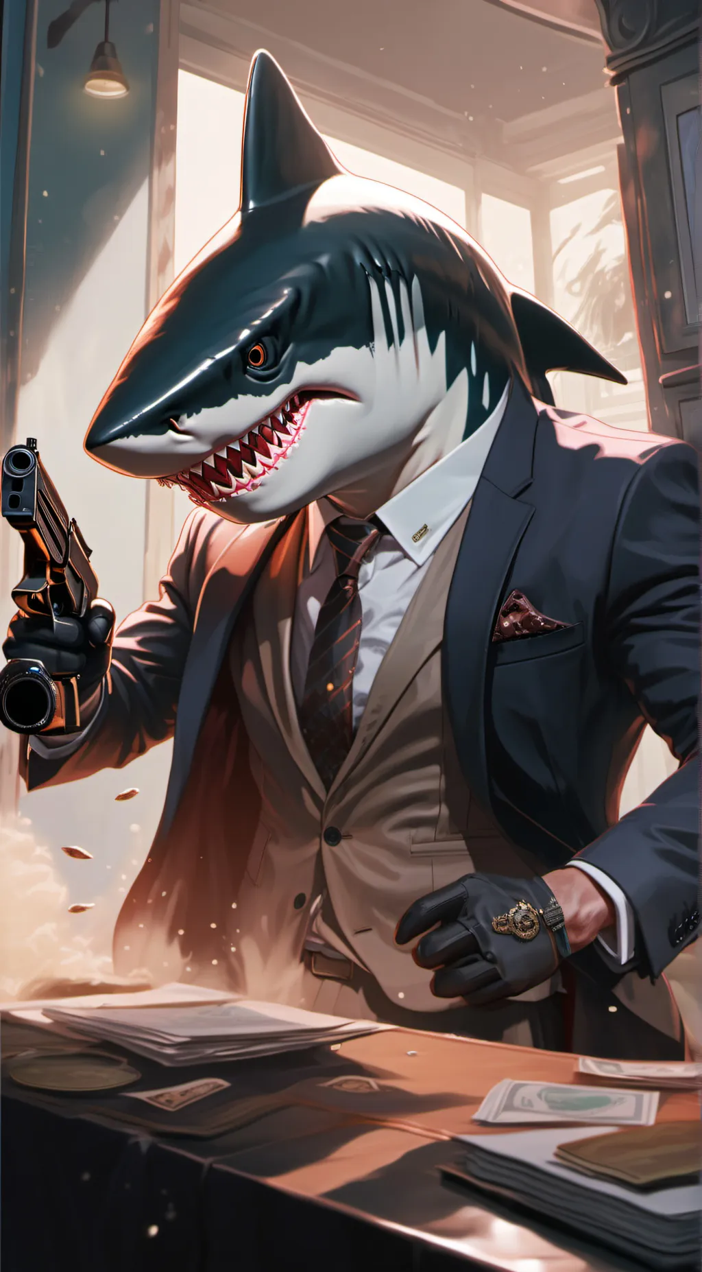 ai character: sharko  background