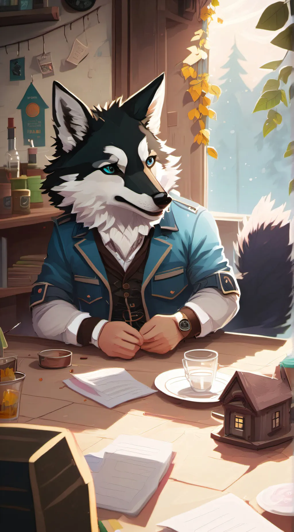 ai character: midnight background